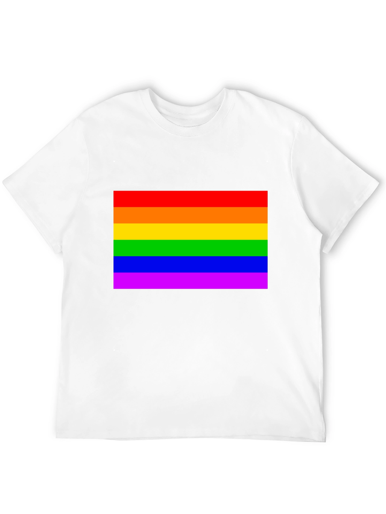 Pride Flag Graphic Tee - Black