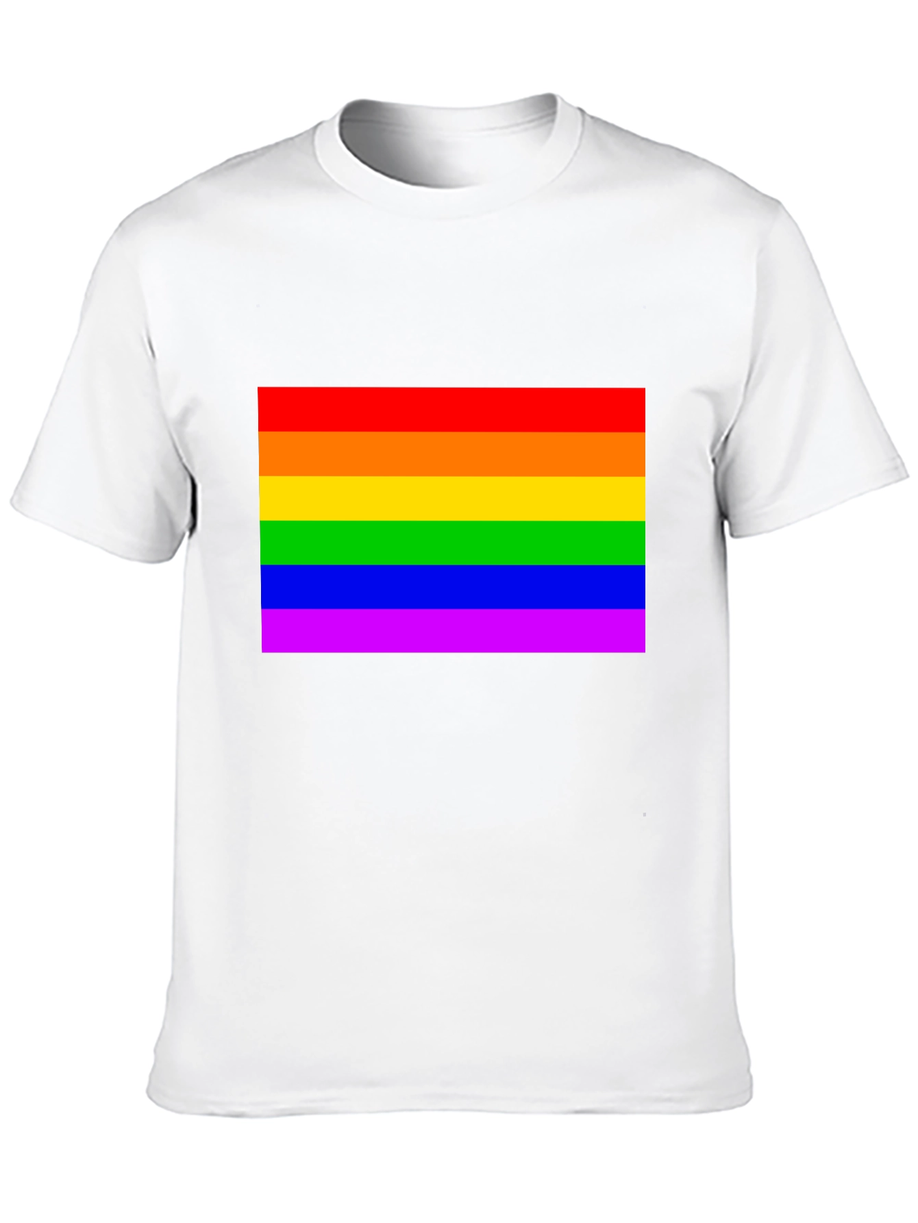 Pride Flag Graphic Tee - Black