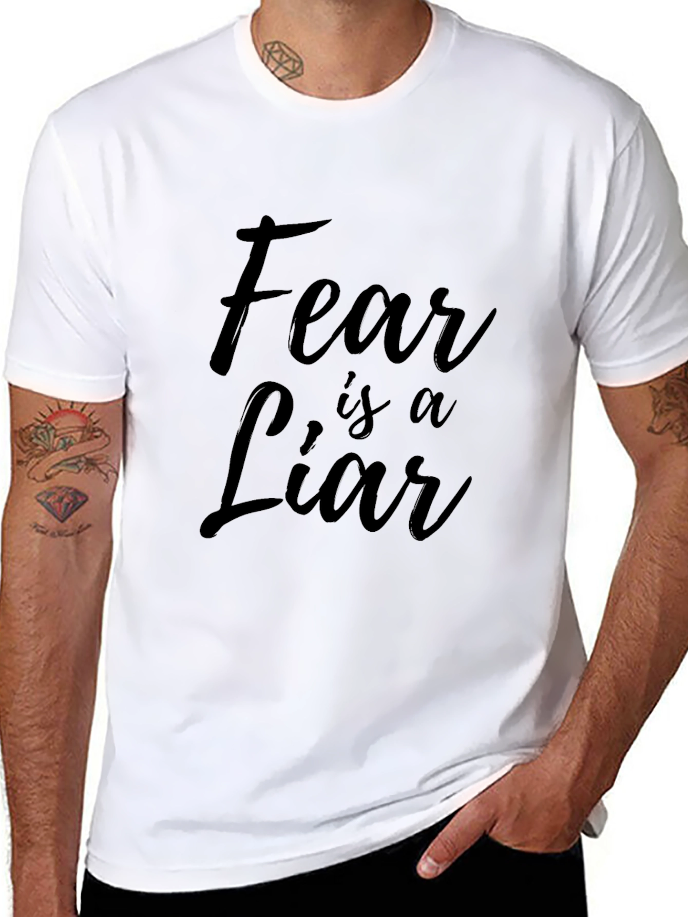 Fear is a Liar Black Graphic Tee - Unisex