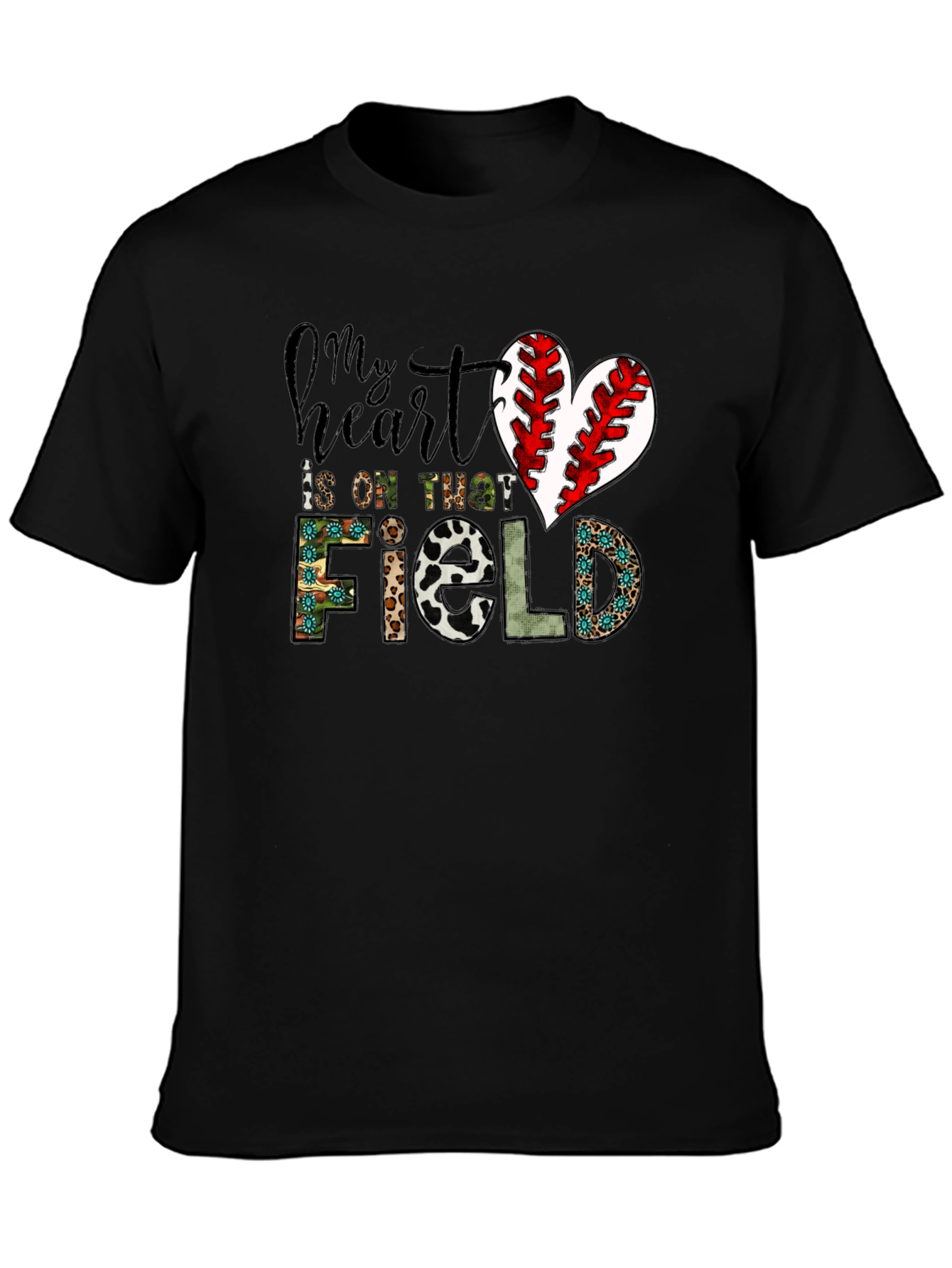 My Heart Is On That Field Baseball Heart T-Shirt