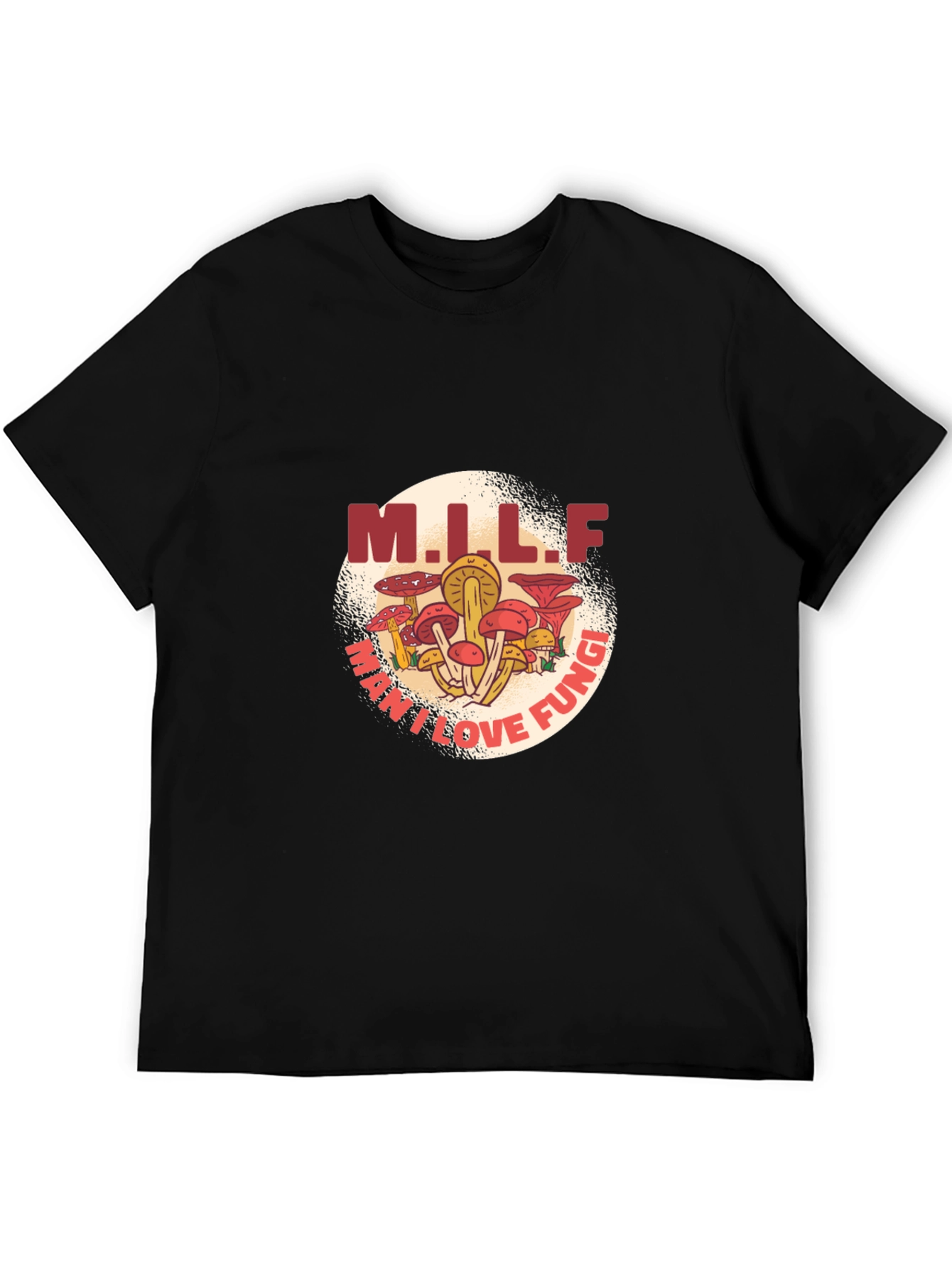 MILF Man I Love Fungi Black T-Shirt