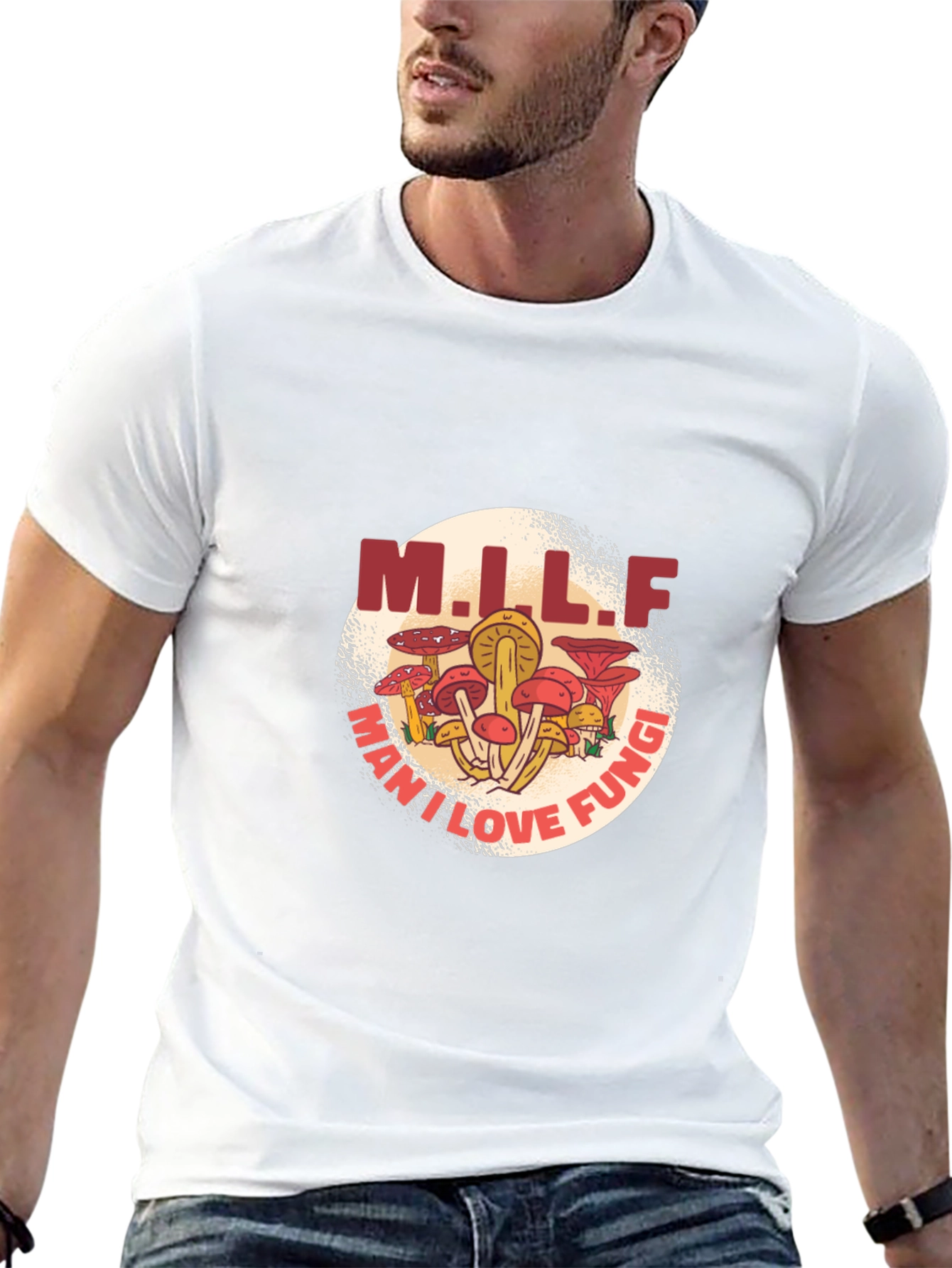 MILF Man I Love Fungi Black T-Shirt