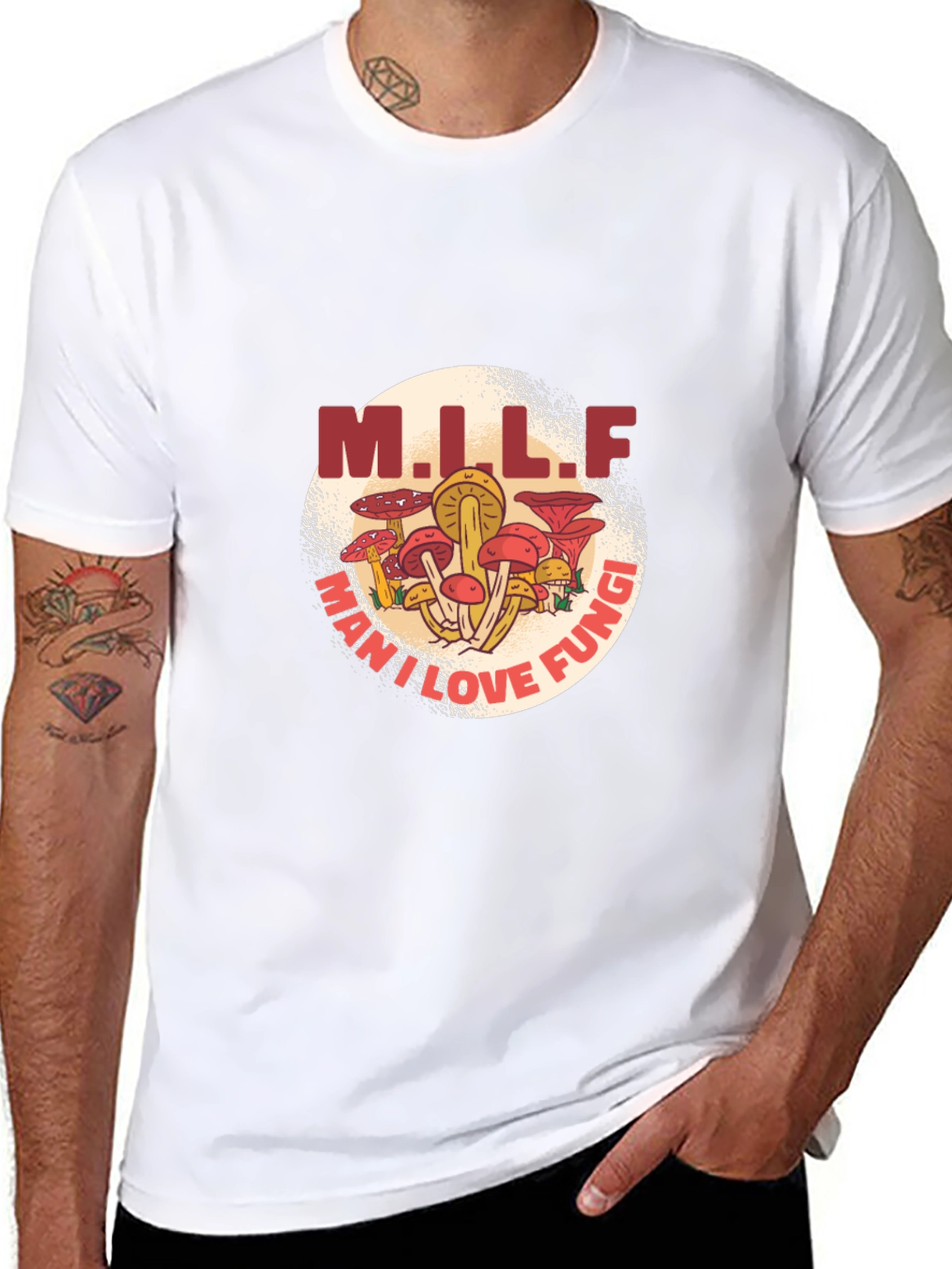 MILF Man I Love Fungi Black T-Shirt