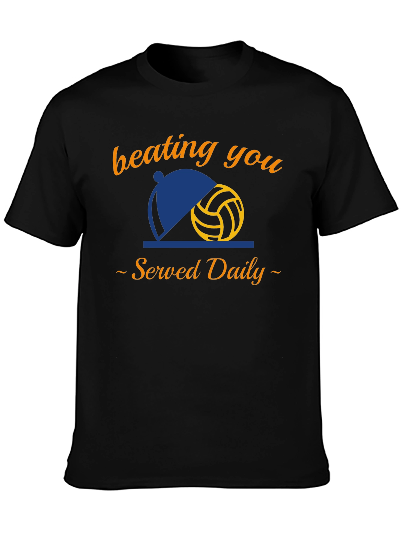 Volleyball Served Daily Black T-Shirt