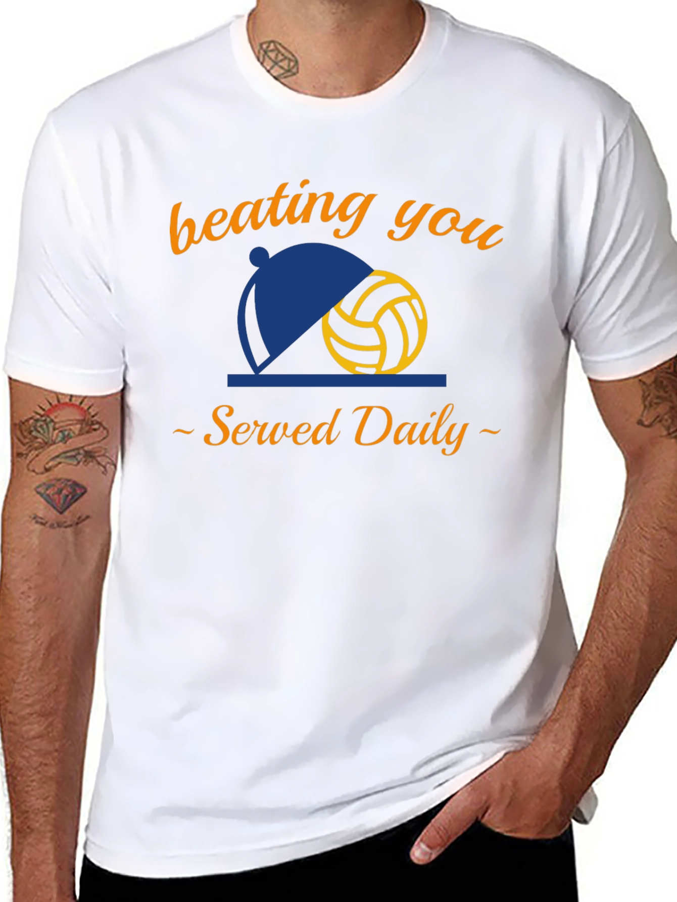 Volleyball Served Daily Black T-Shirt