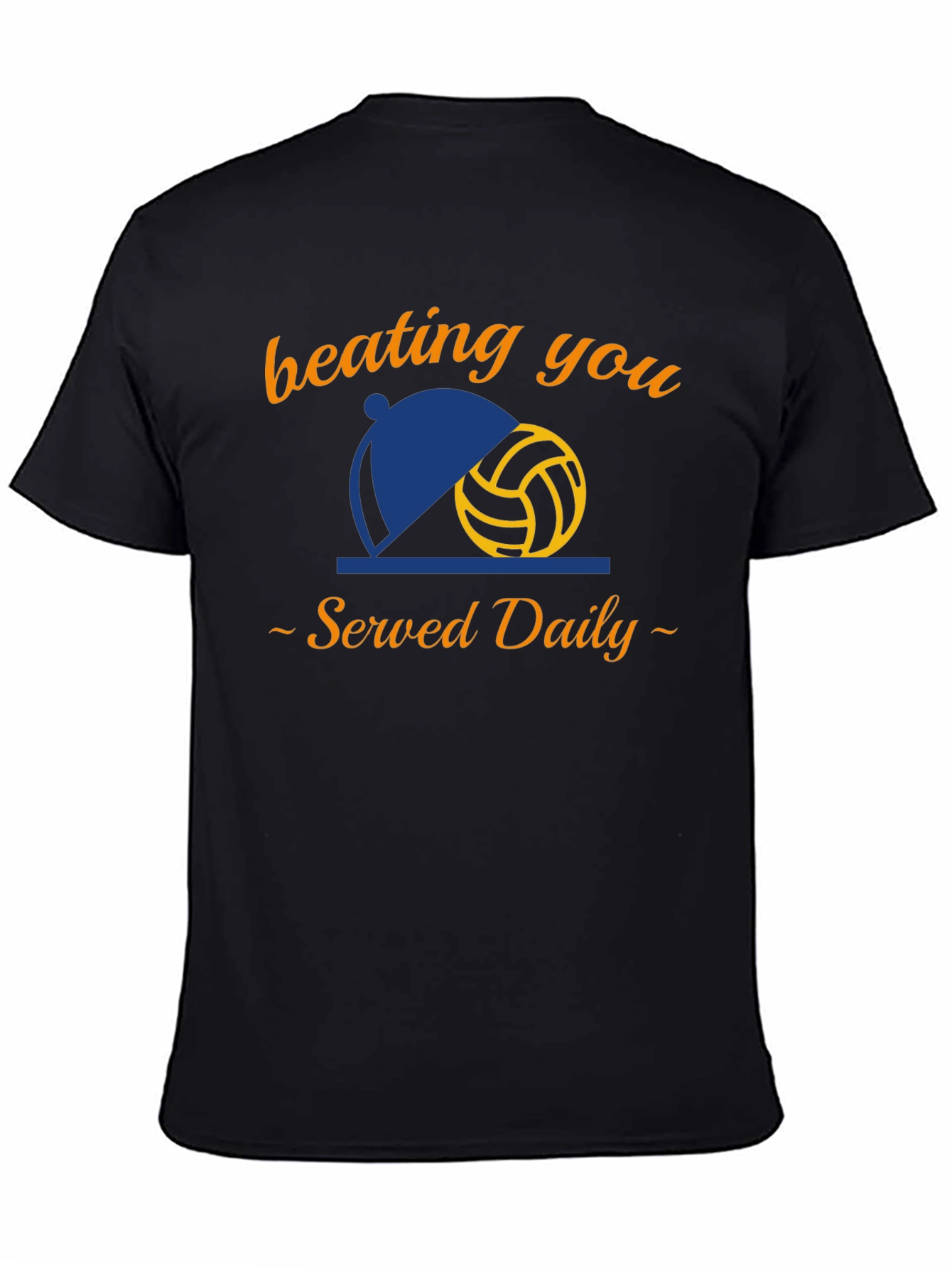 Volleyball Served Daily Black T-Shirt