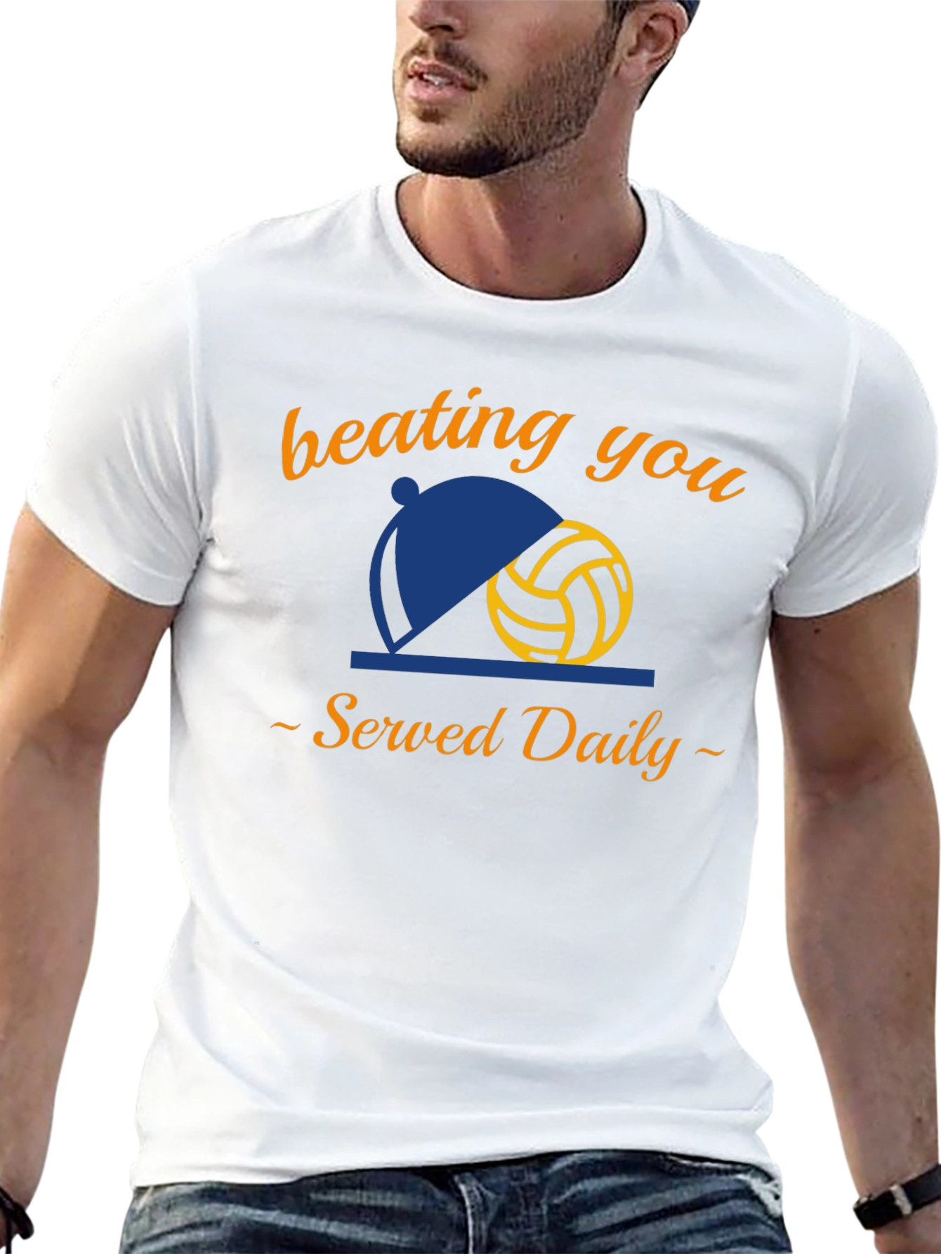 Volleyball Served Daily Black T-Shirt