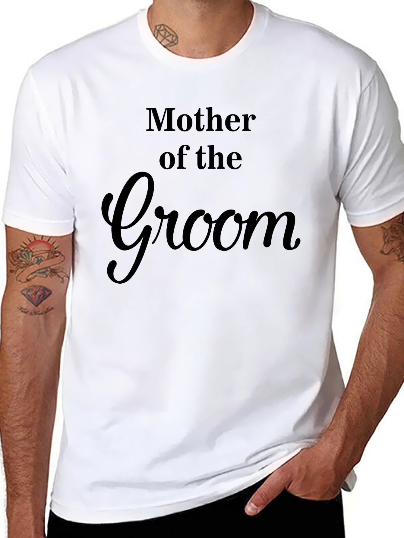 Mother of the Groom T-Shirt - Black Cotton Blend