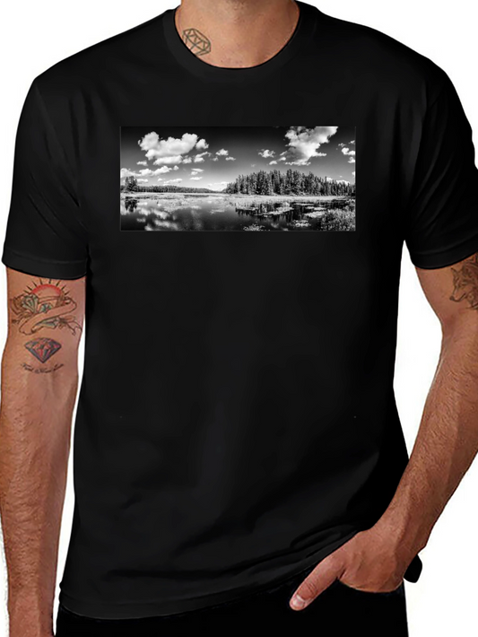 Monochrome Lake Graphic T-Shirt