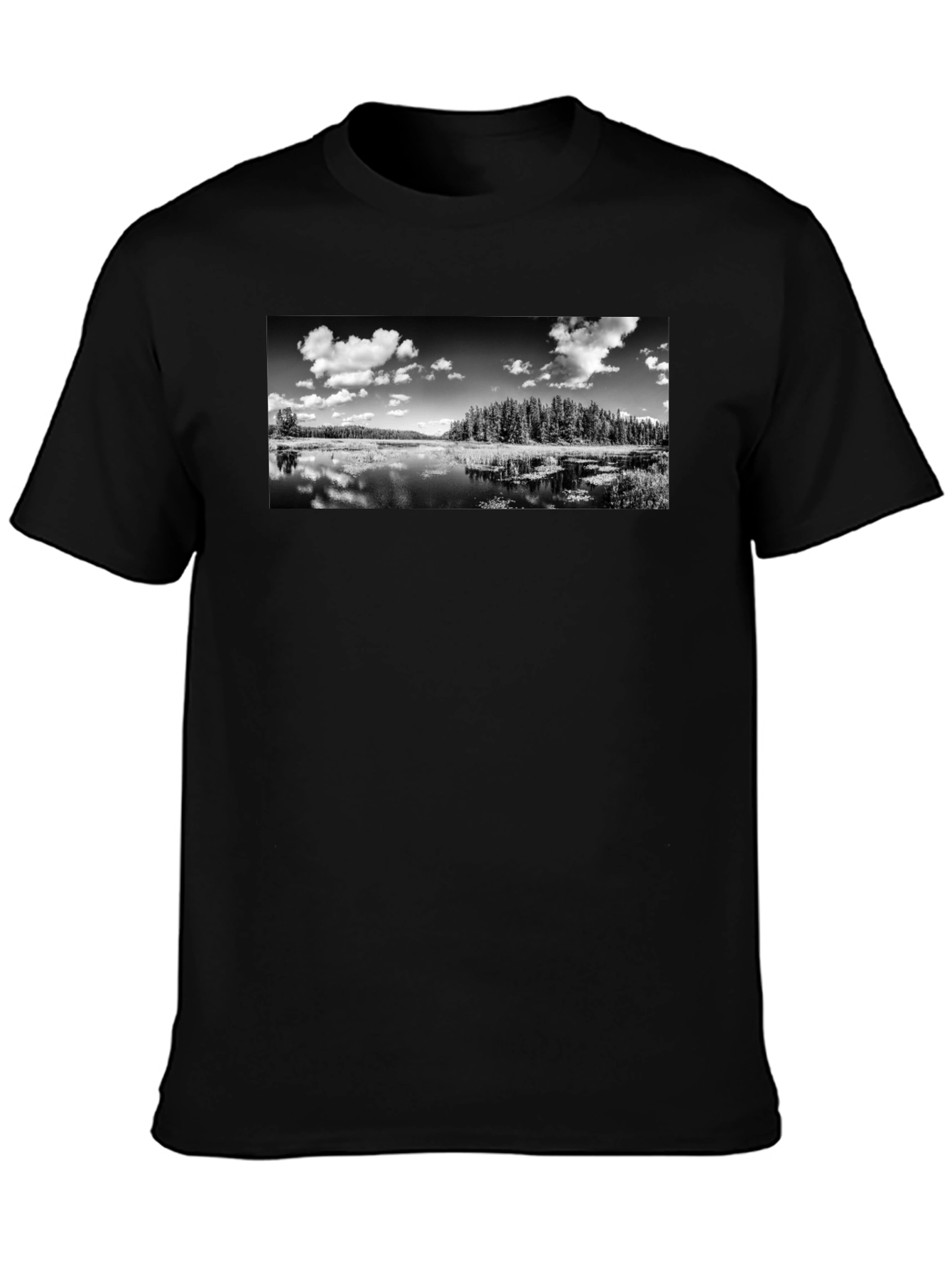 Monochrome Lake Graphic T-Shirt