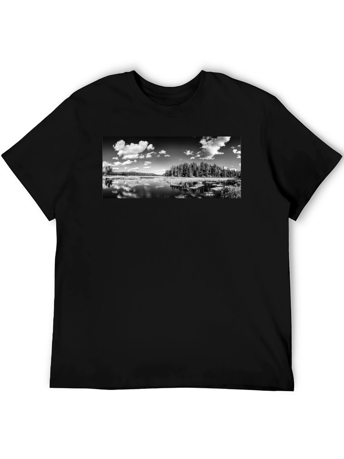 Monochrome Lake Graphic T-Shirt