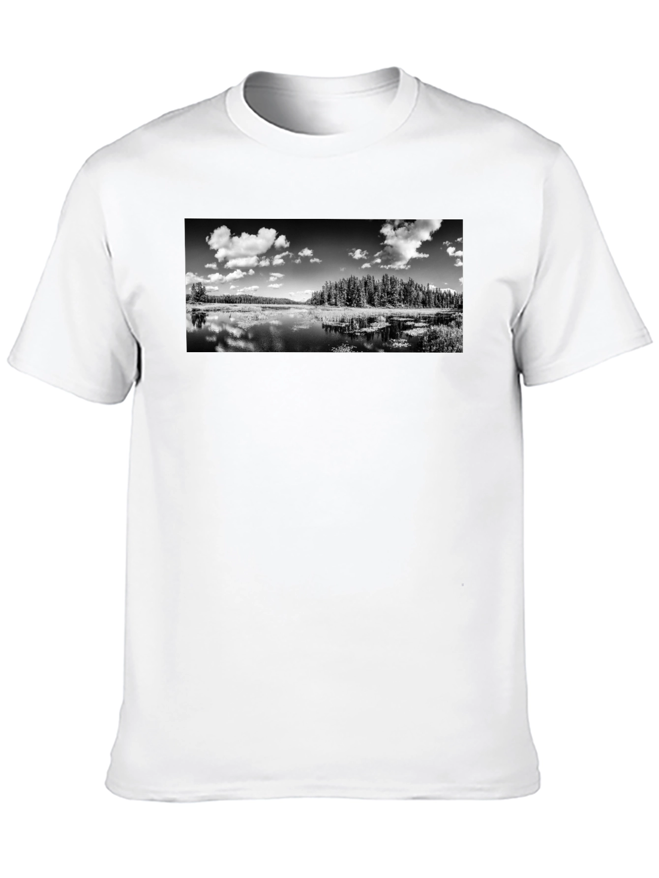 Monochrome Lake Graphic T-Shirt