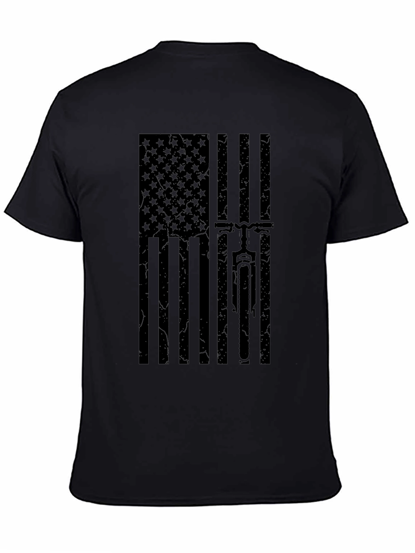 American Flag Mountain Bike T-Shirt