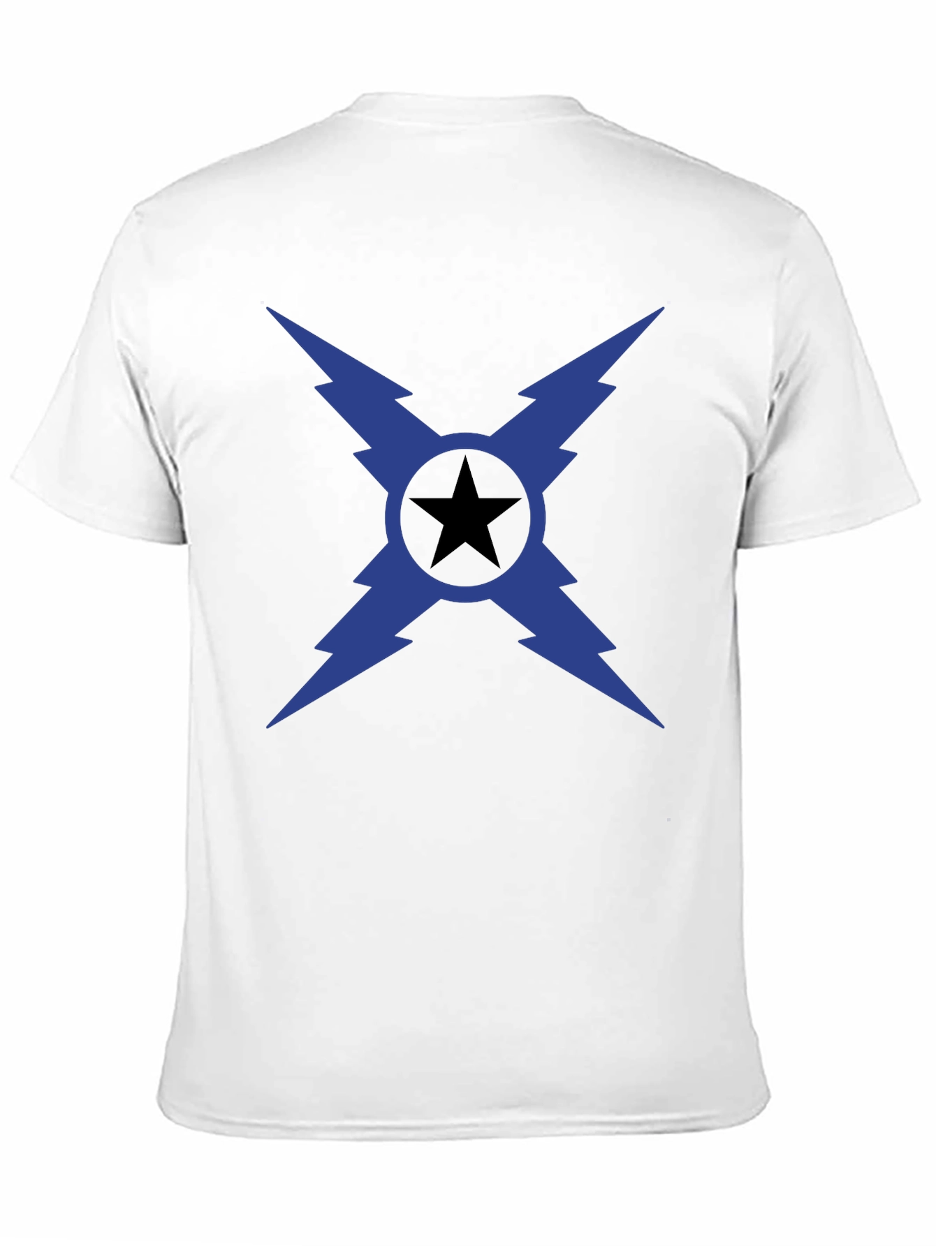 Bold Star Bolt Graphic Tee - Black Cotton T-Shirt