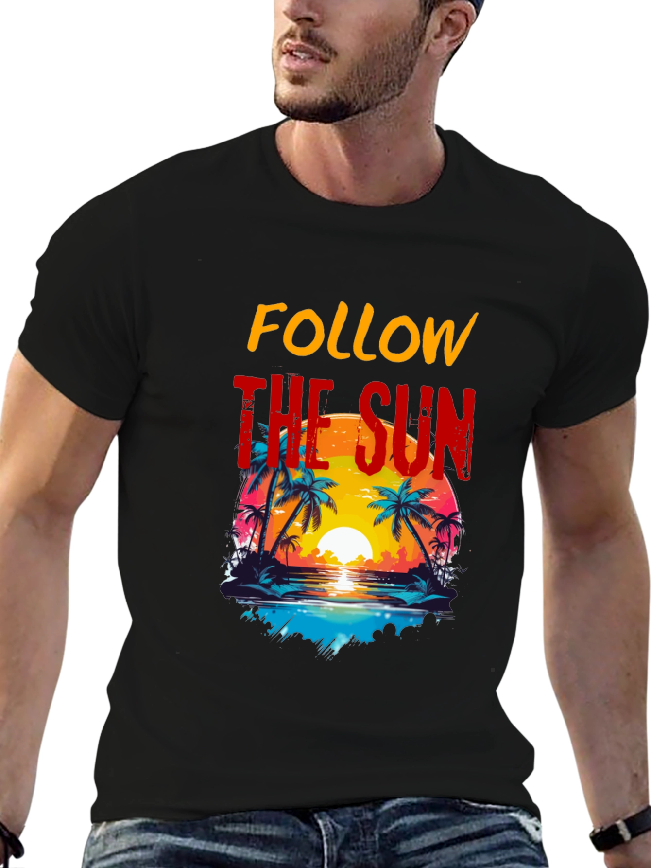 Follow the Sun Graphic Tee - Tropical Vibes