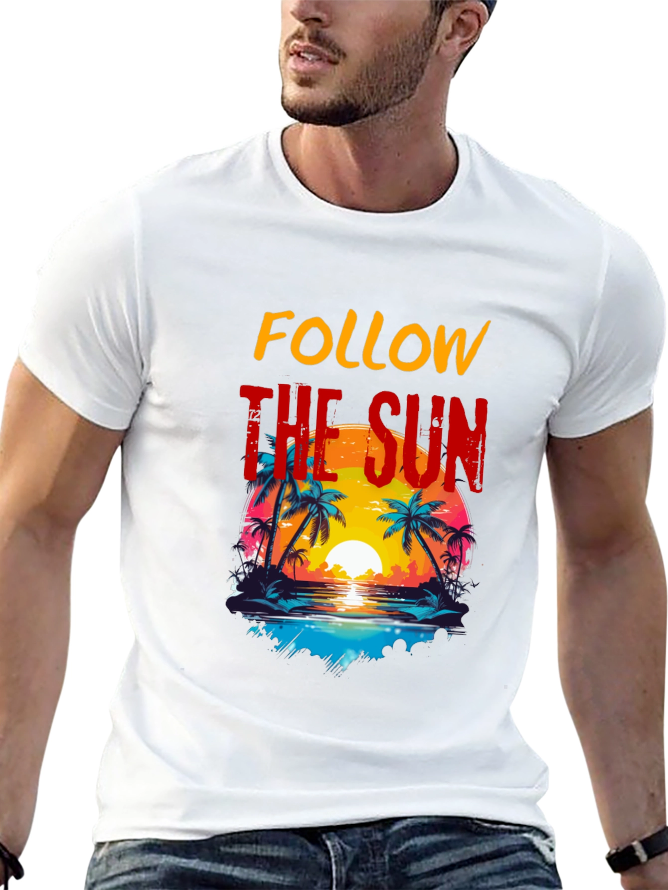 Follow the Sun Graphic Tee - Tropical Vibes