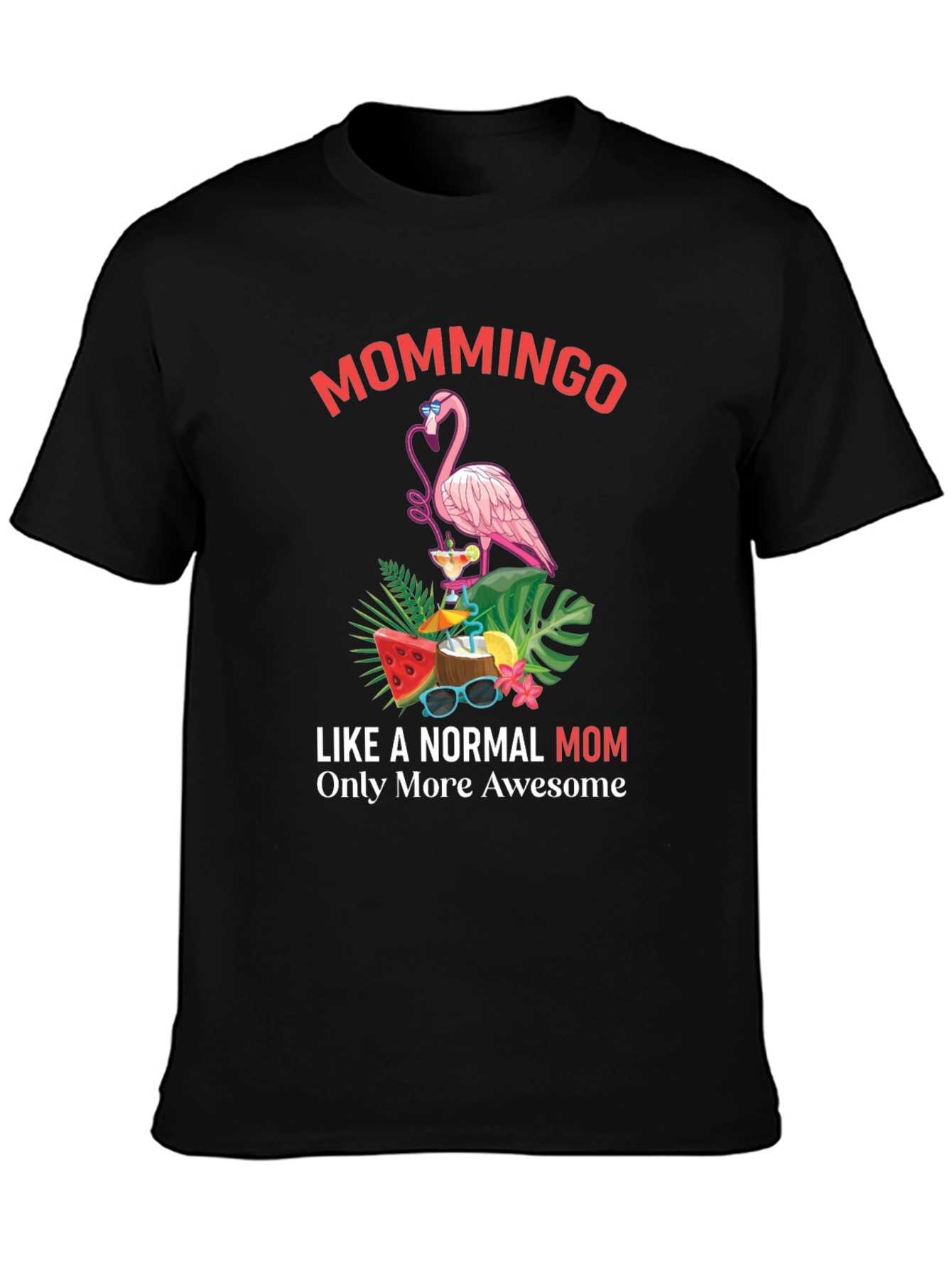 Mommingo T-Shirt - Tropical Flamingo Mom Tee