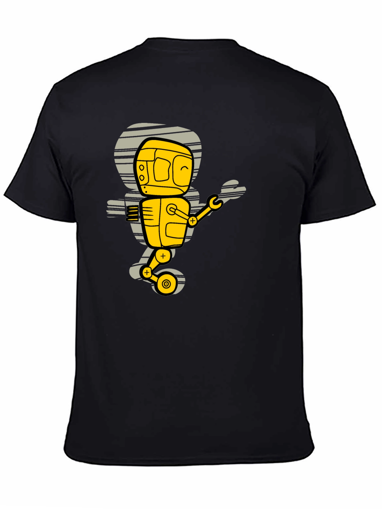 Robot Graphic T-Shirt - Black