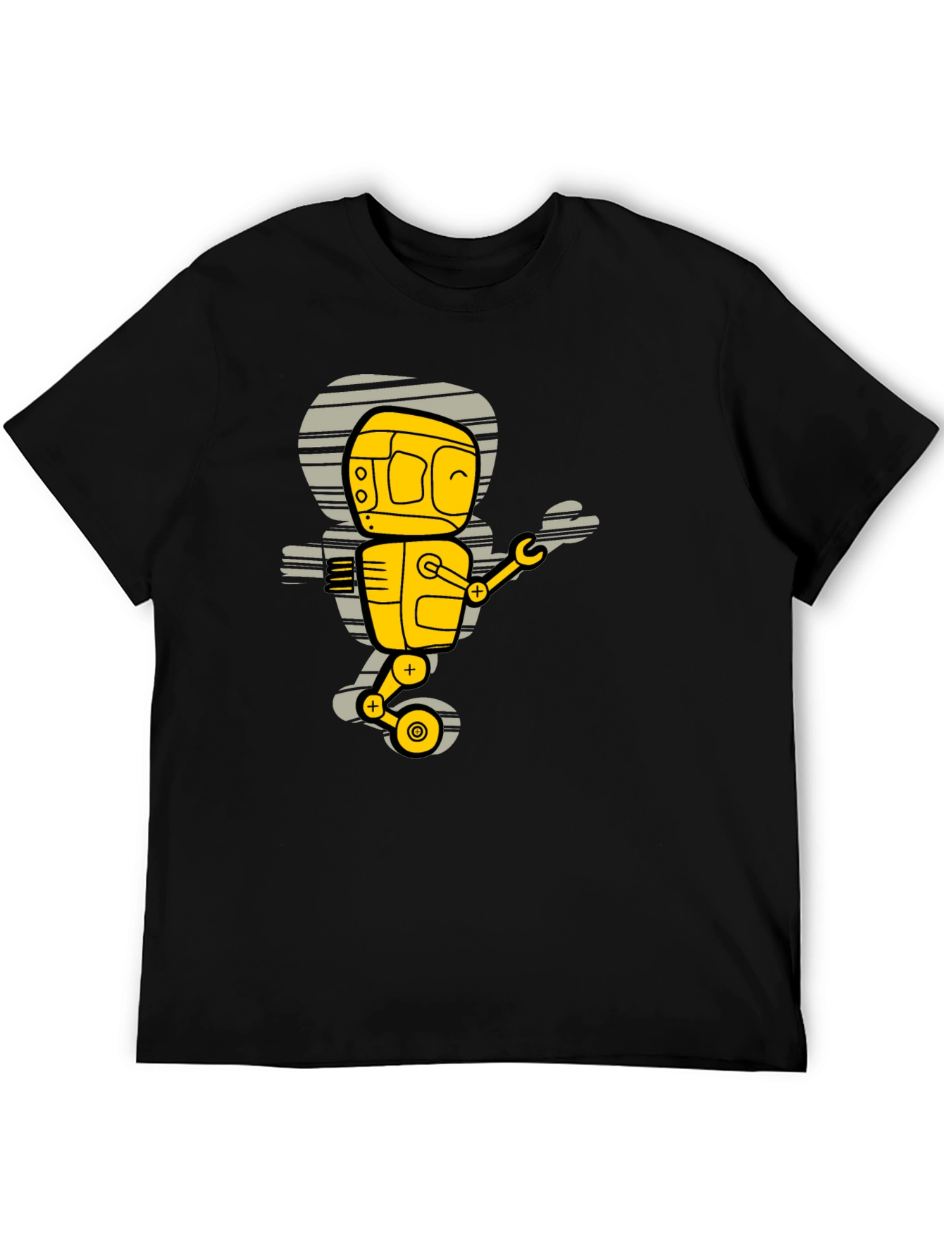 Robot Graphic T-Shirt - Black