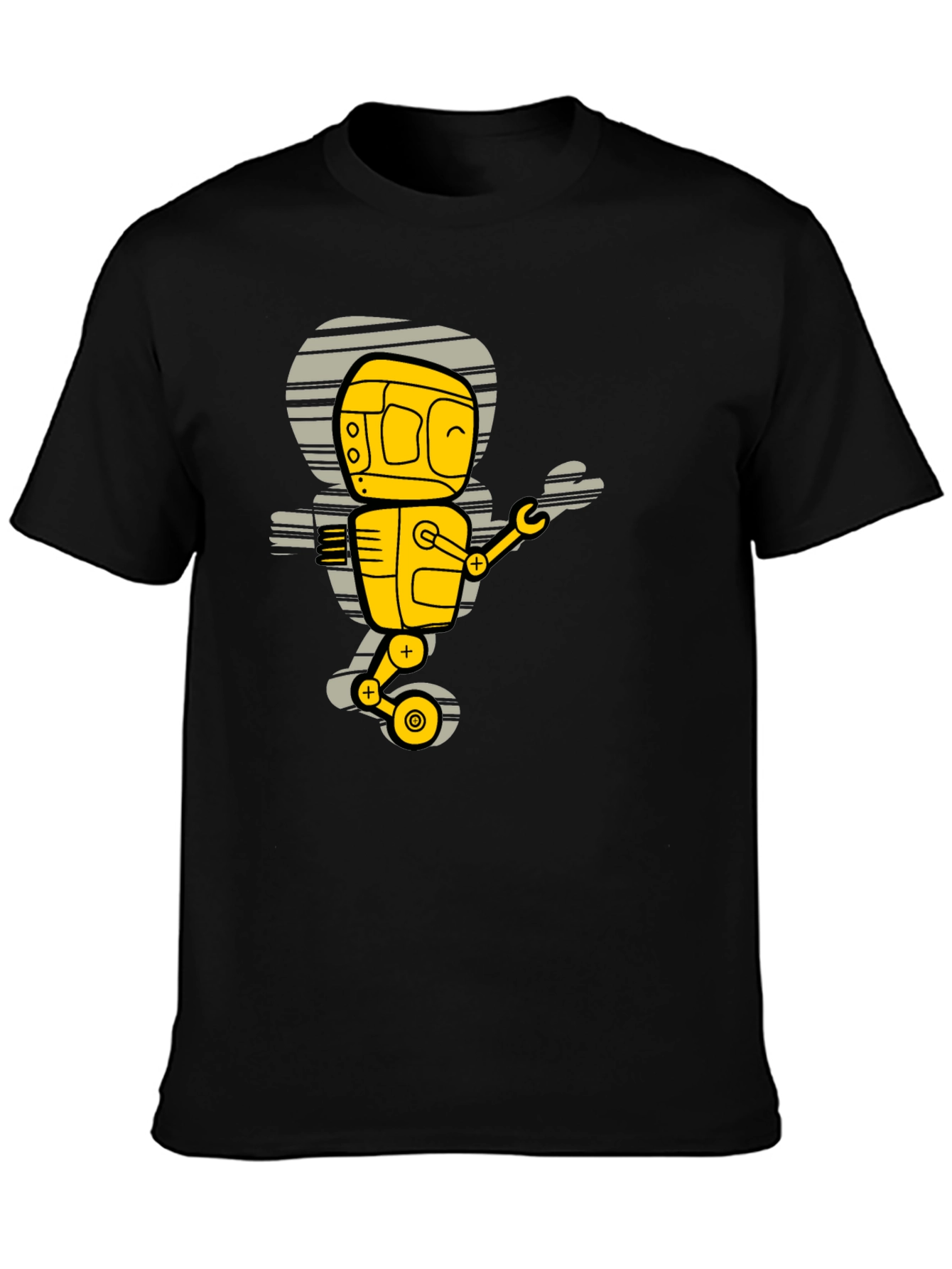 Robot Graphic T-Shirt - Black