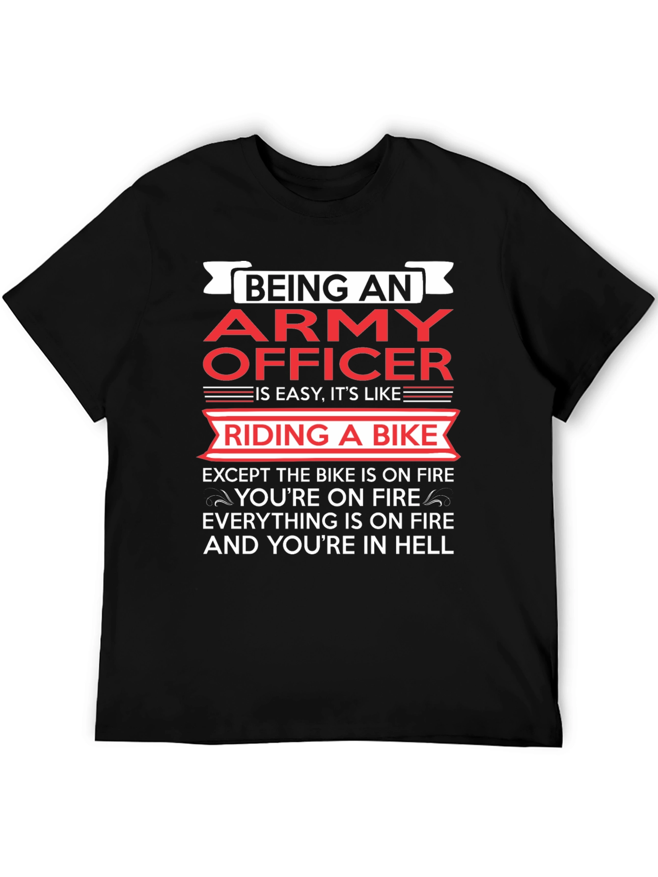 Army Officer Bike Ride T-Shirt