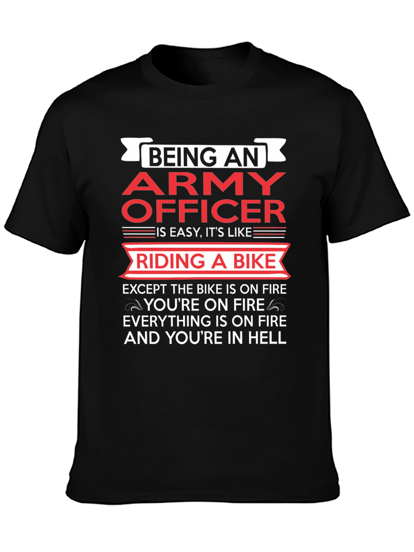 Army Officer Bike Ride T-Shirt