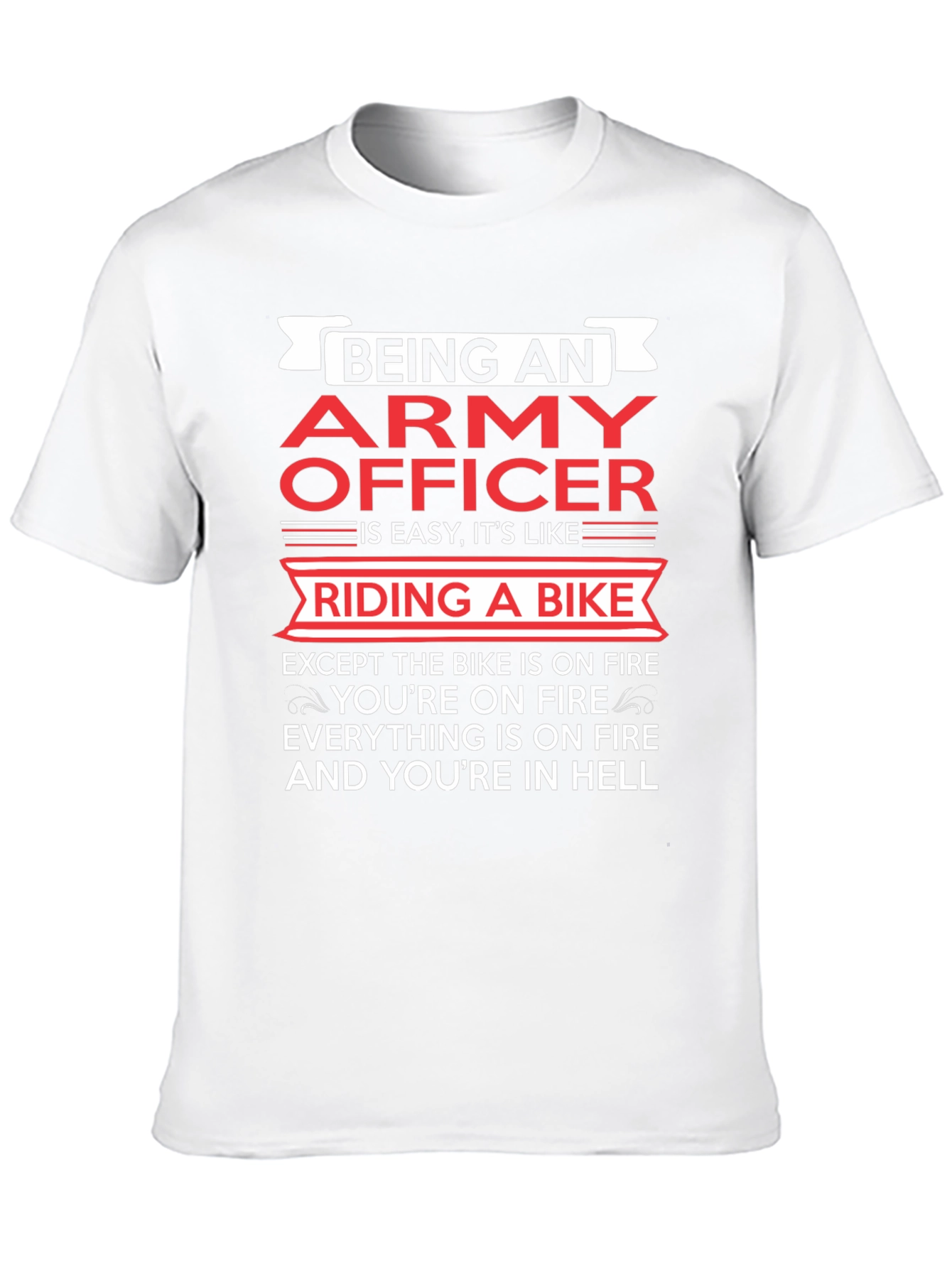 Army Officer Bike Ride T-Shirt