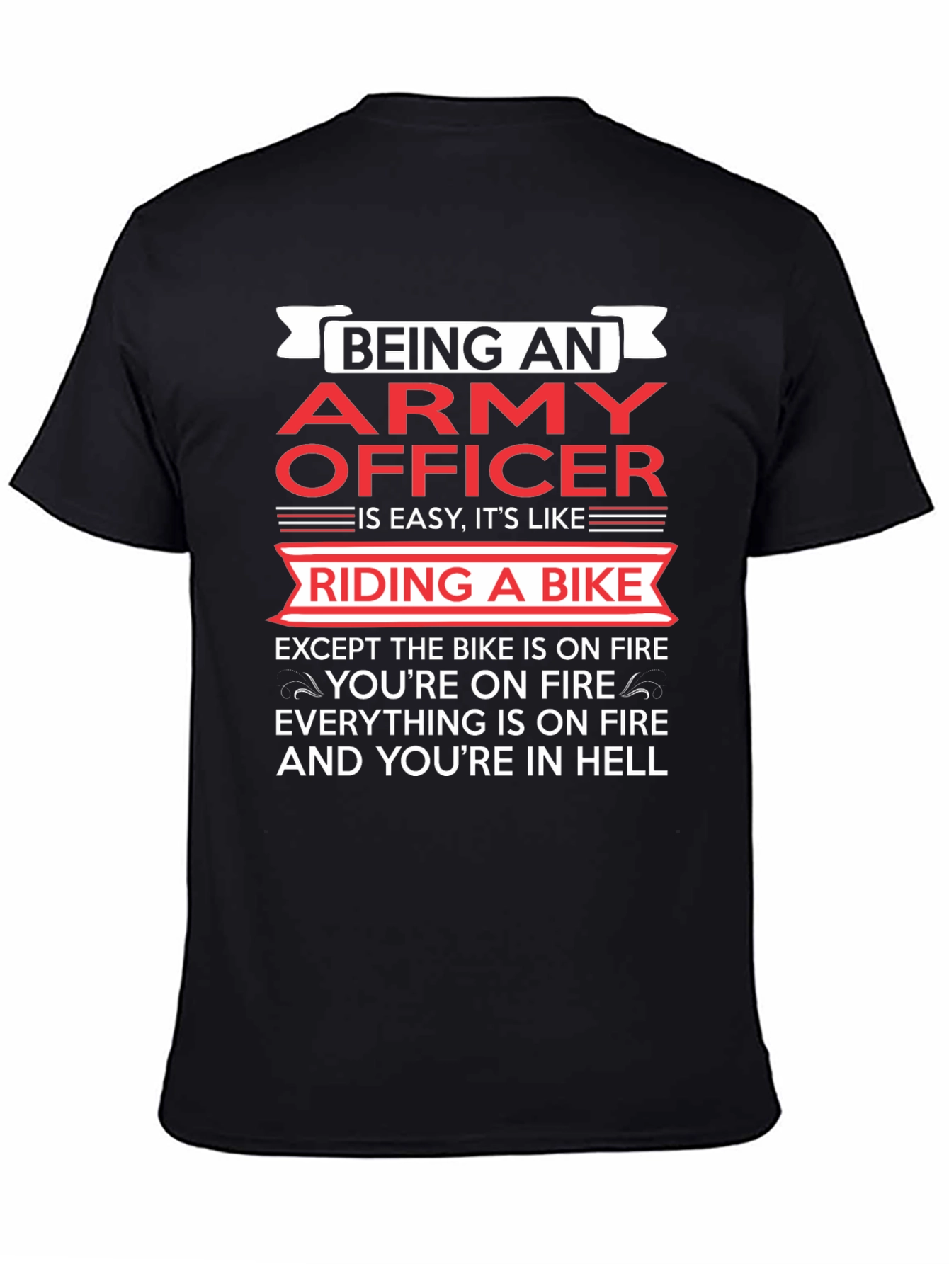 Army Officer Bike Ride T-Shirt