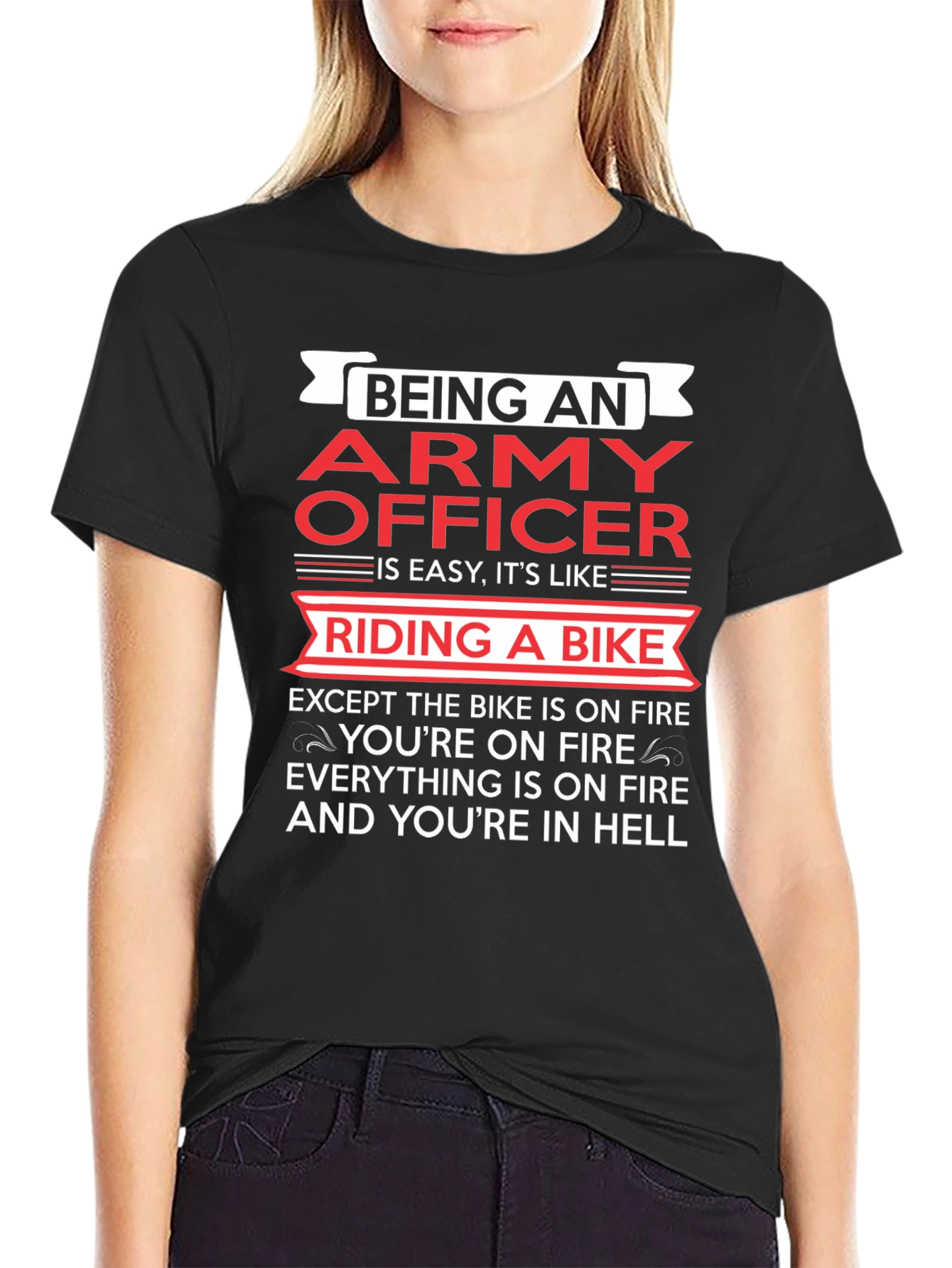 Army Officer Bike Ride T-Shirt