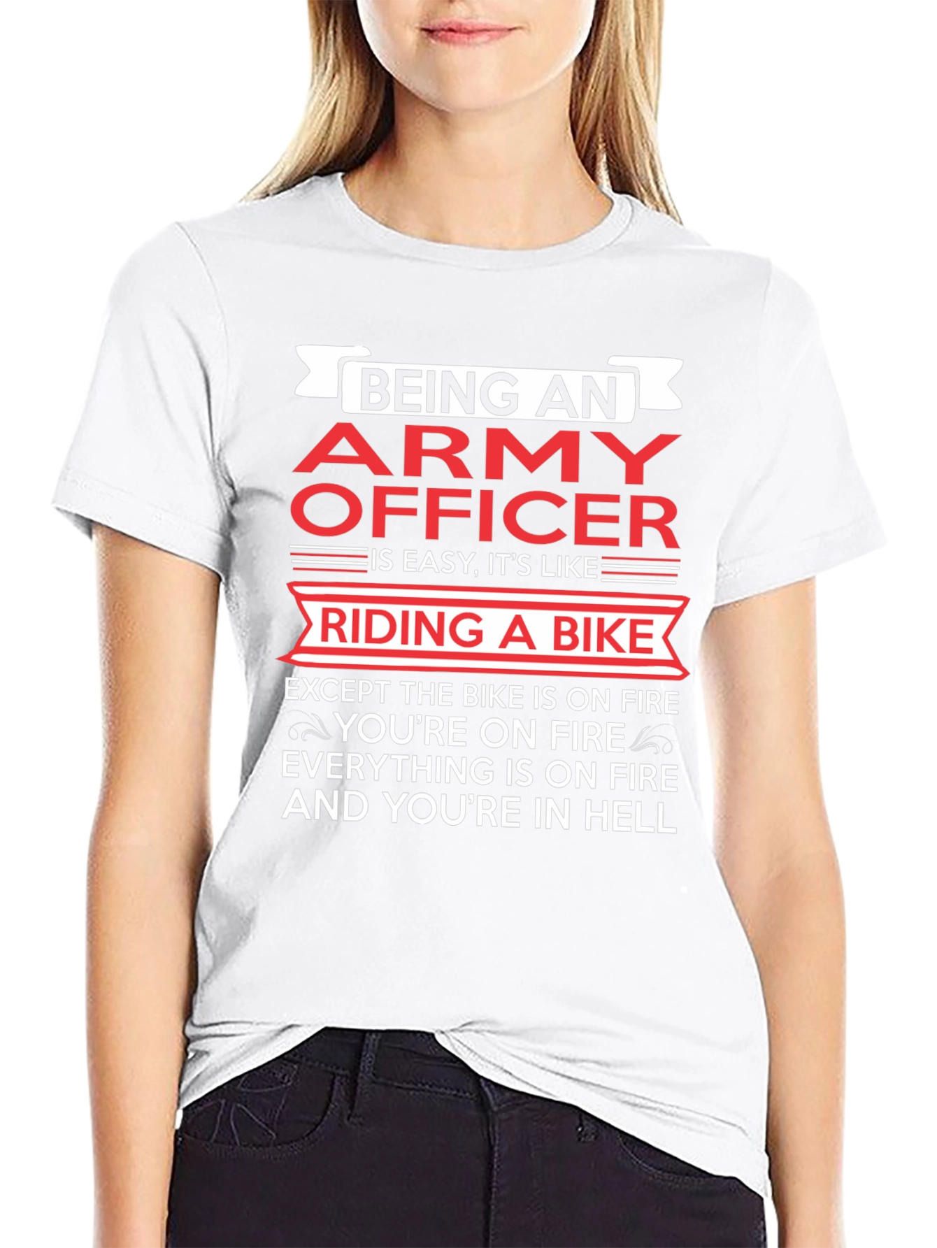 Army Officer Bike Ride T-Shirt