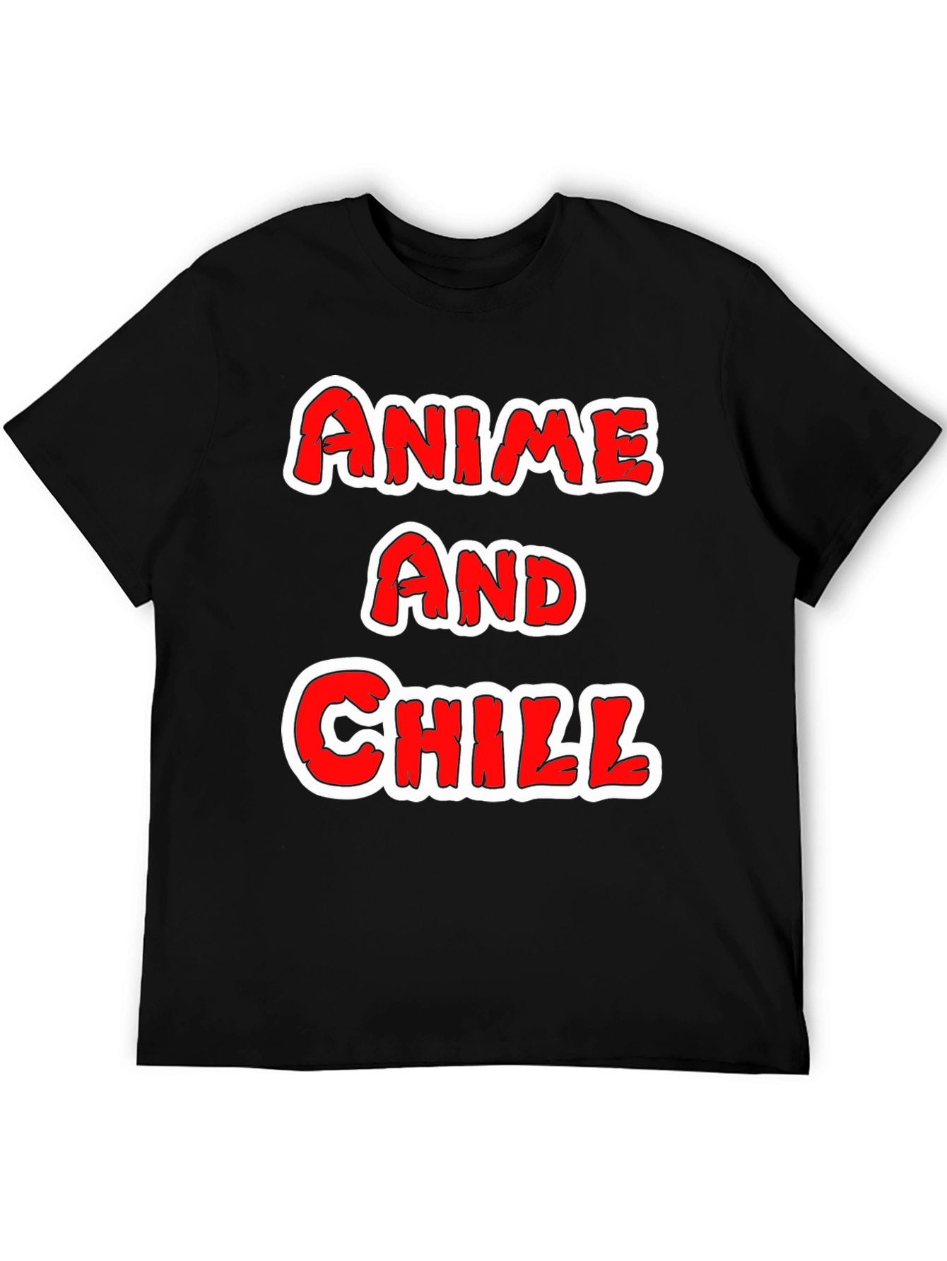 Anime and Chill Black T-Shirt