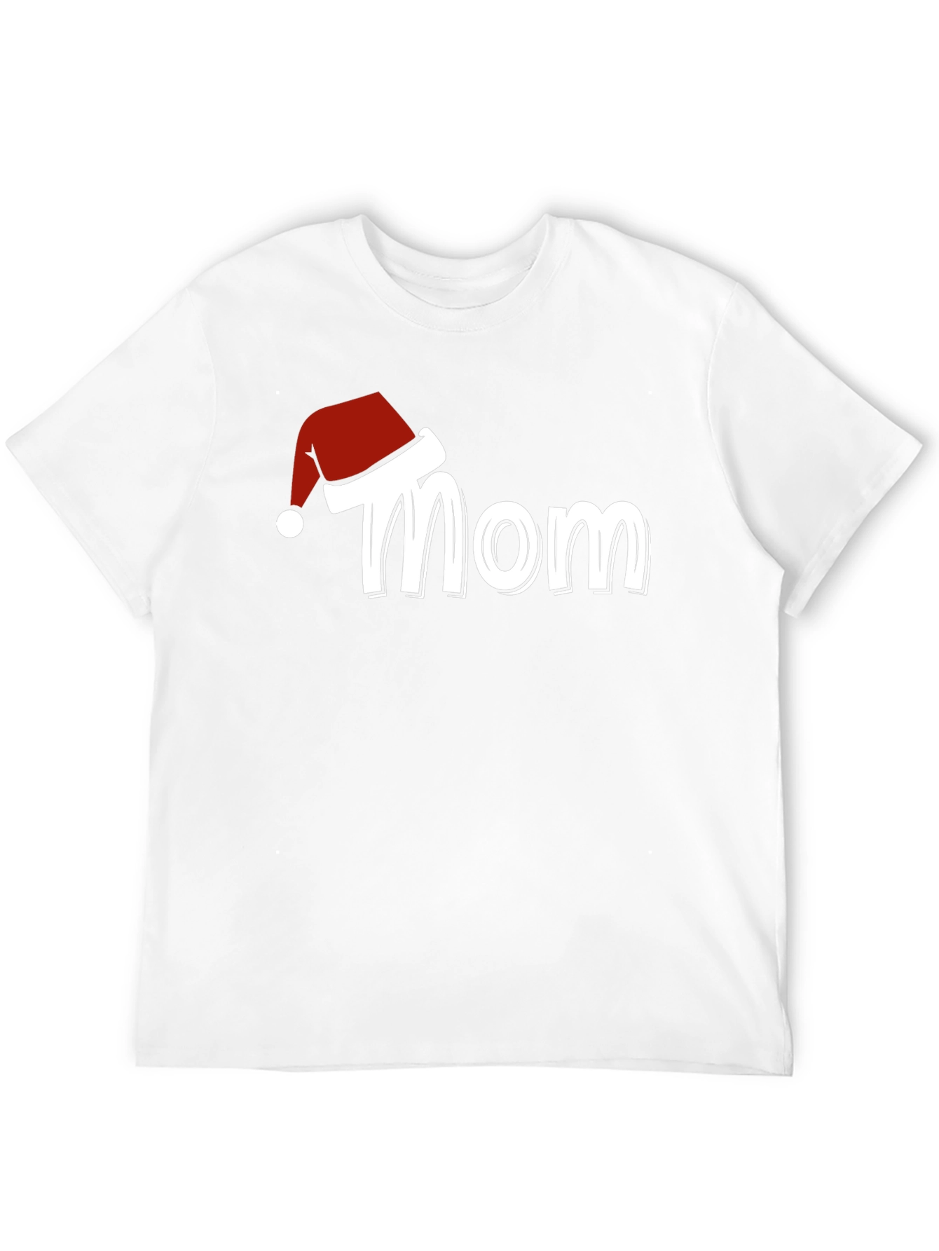Mom Christmas Santa Hat T-Shirt Holiday Tee