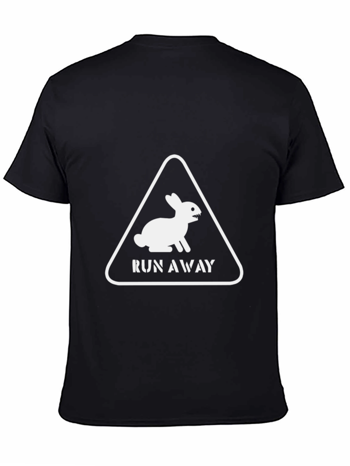 Run Away Rabbit Mens Black Graphic Tee