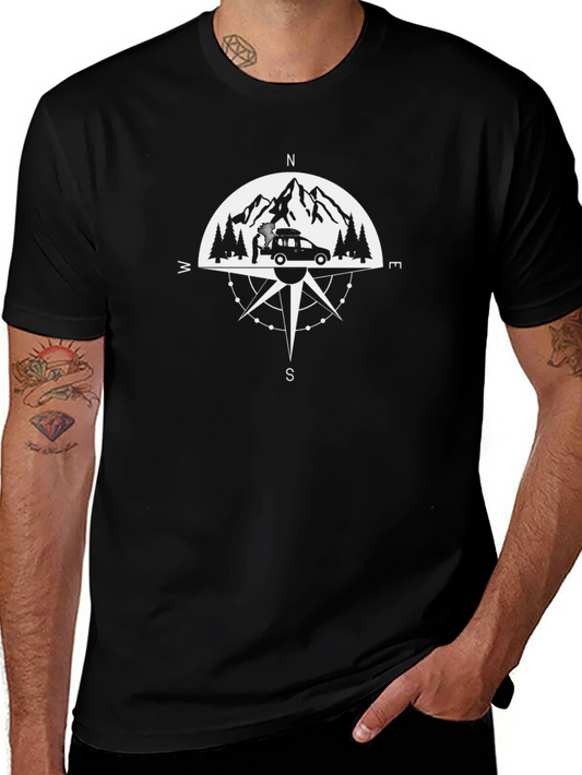 Adventure Compass Graphic Tee - Black