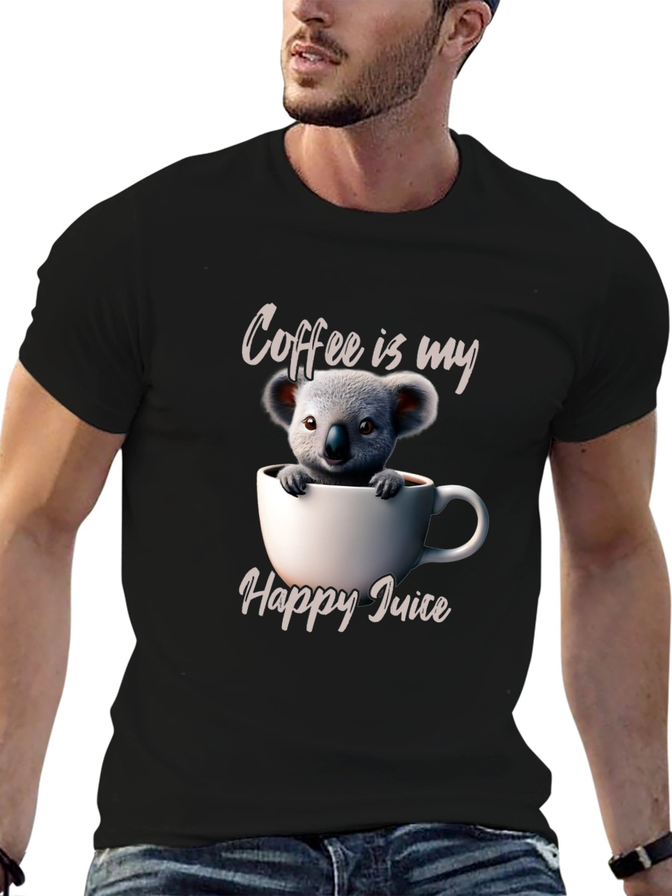 Cute Koala Coffee T-Shirt - Happy Juice