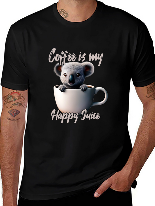 Cute Koala Coffee T-Shirt - Happy Juice