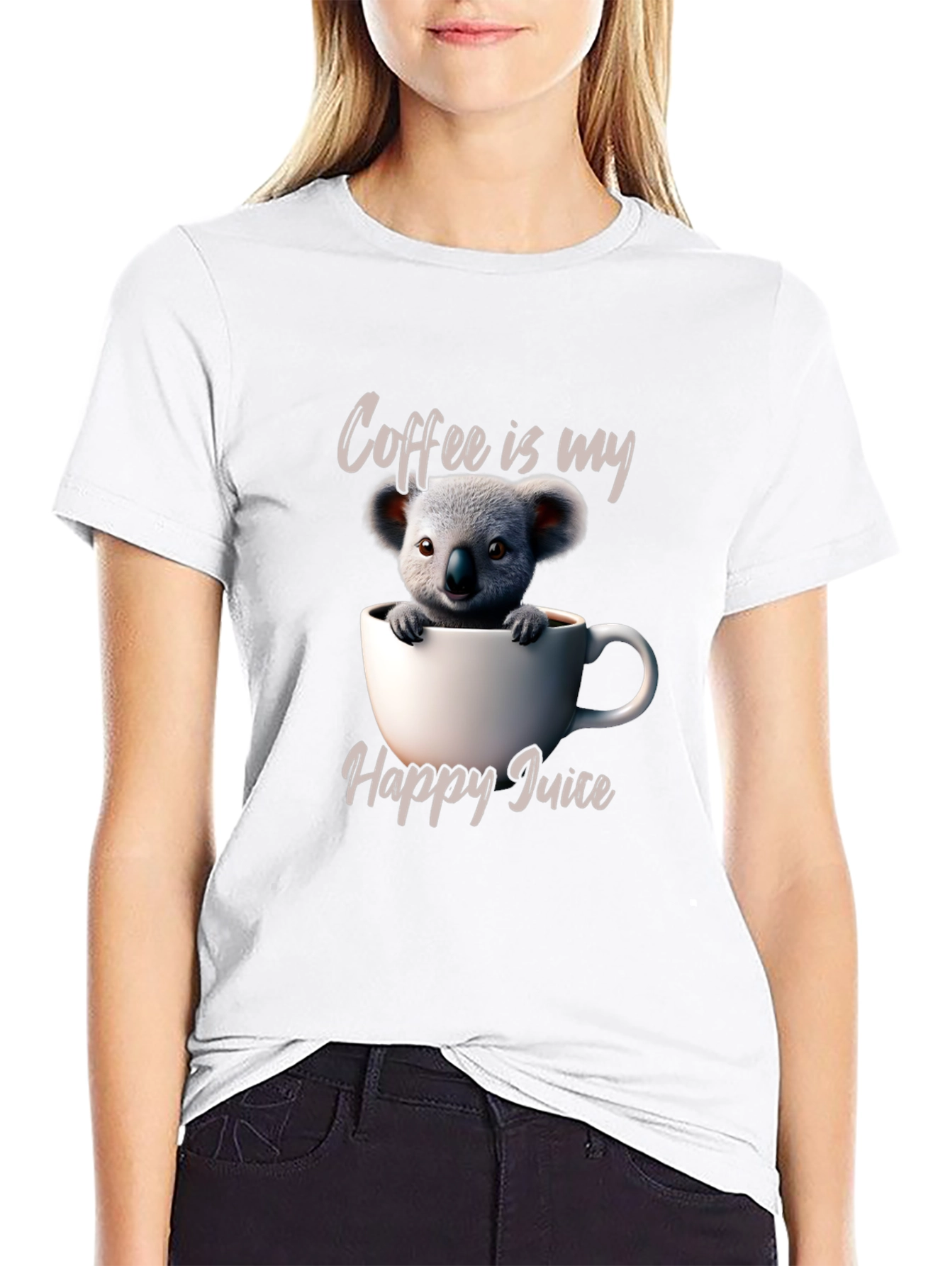 Cute Koala Coffee T-Shirt - Happy Juice