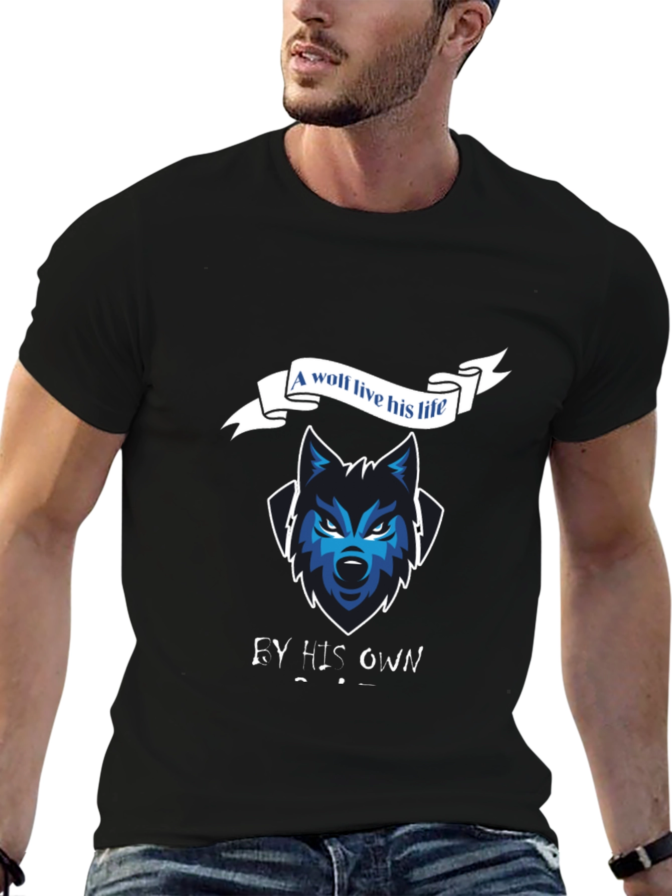 Wolf Life Black T-Shirt - Mens Graphic Tee