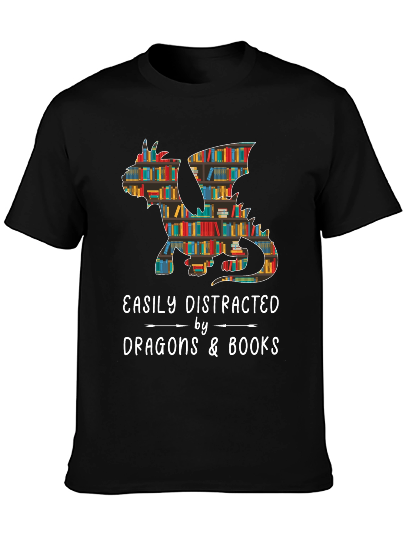 Dragon & Books Graphic Tee