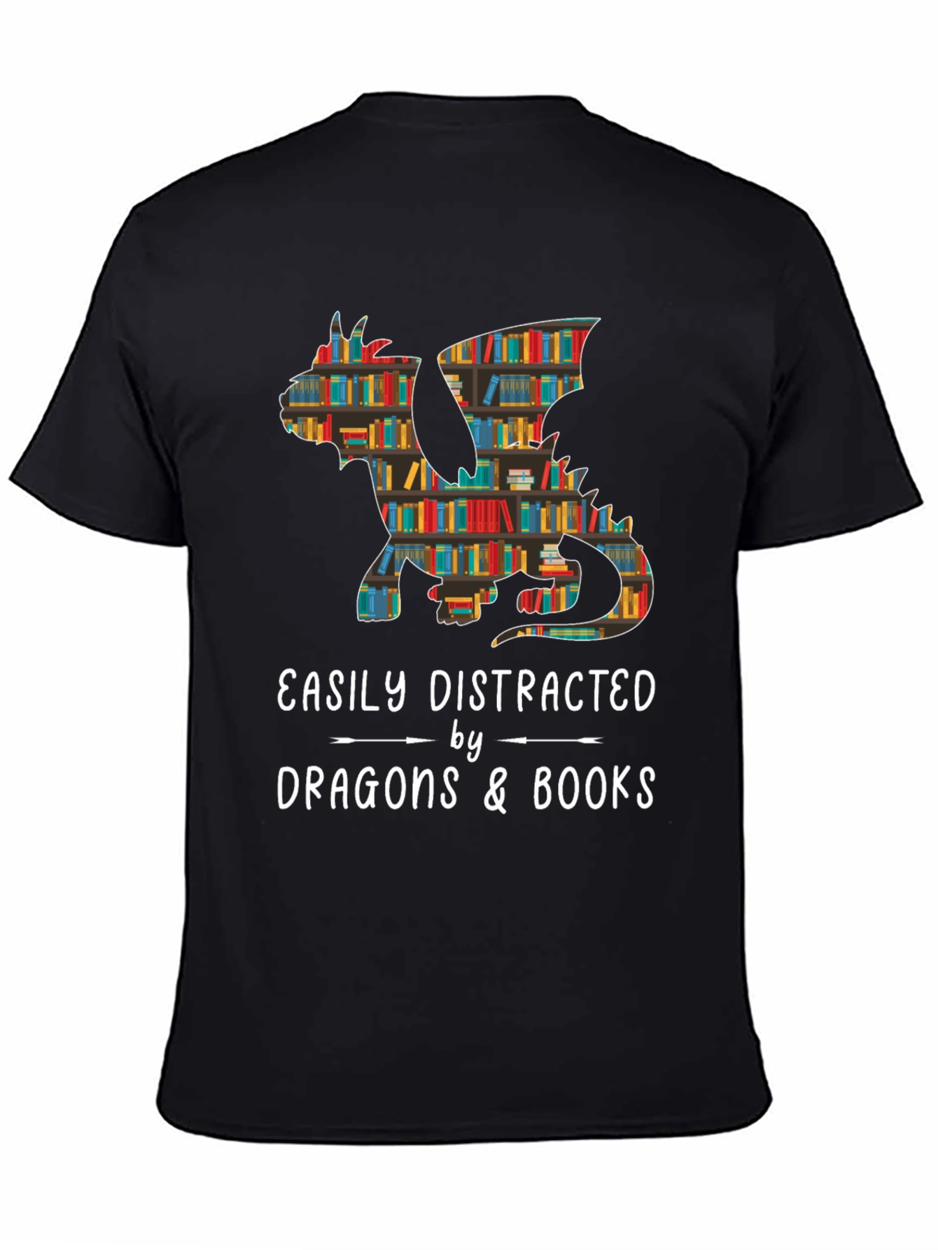 Dragon & Books Graphic Tee