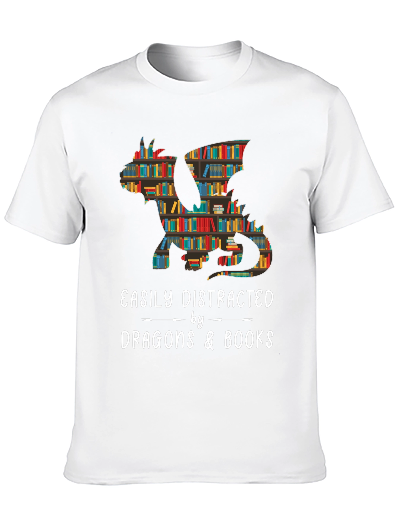 Dragon & Books Graphic Tee