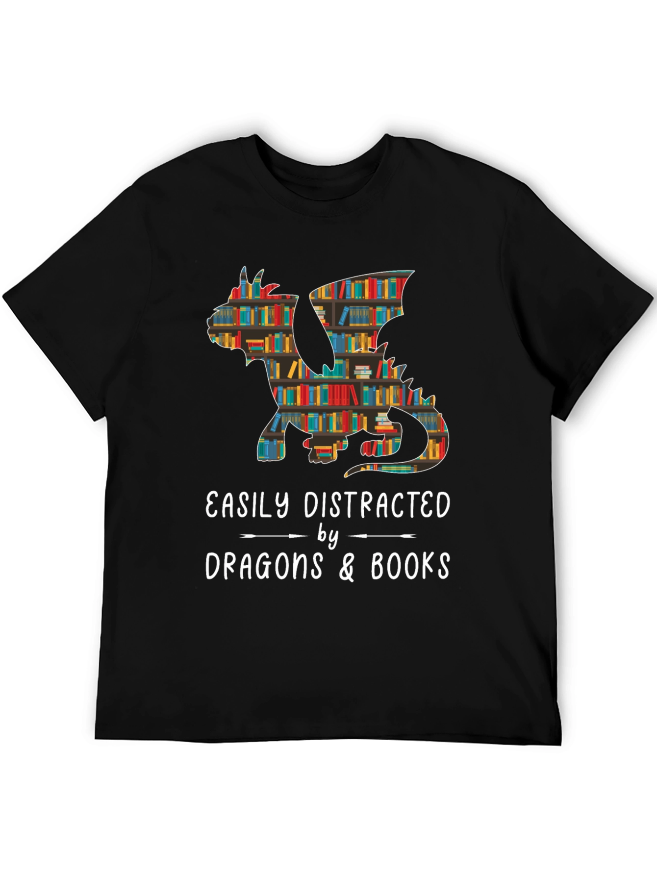 Dragon & Books Graphic Tee