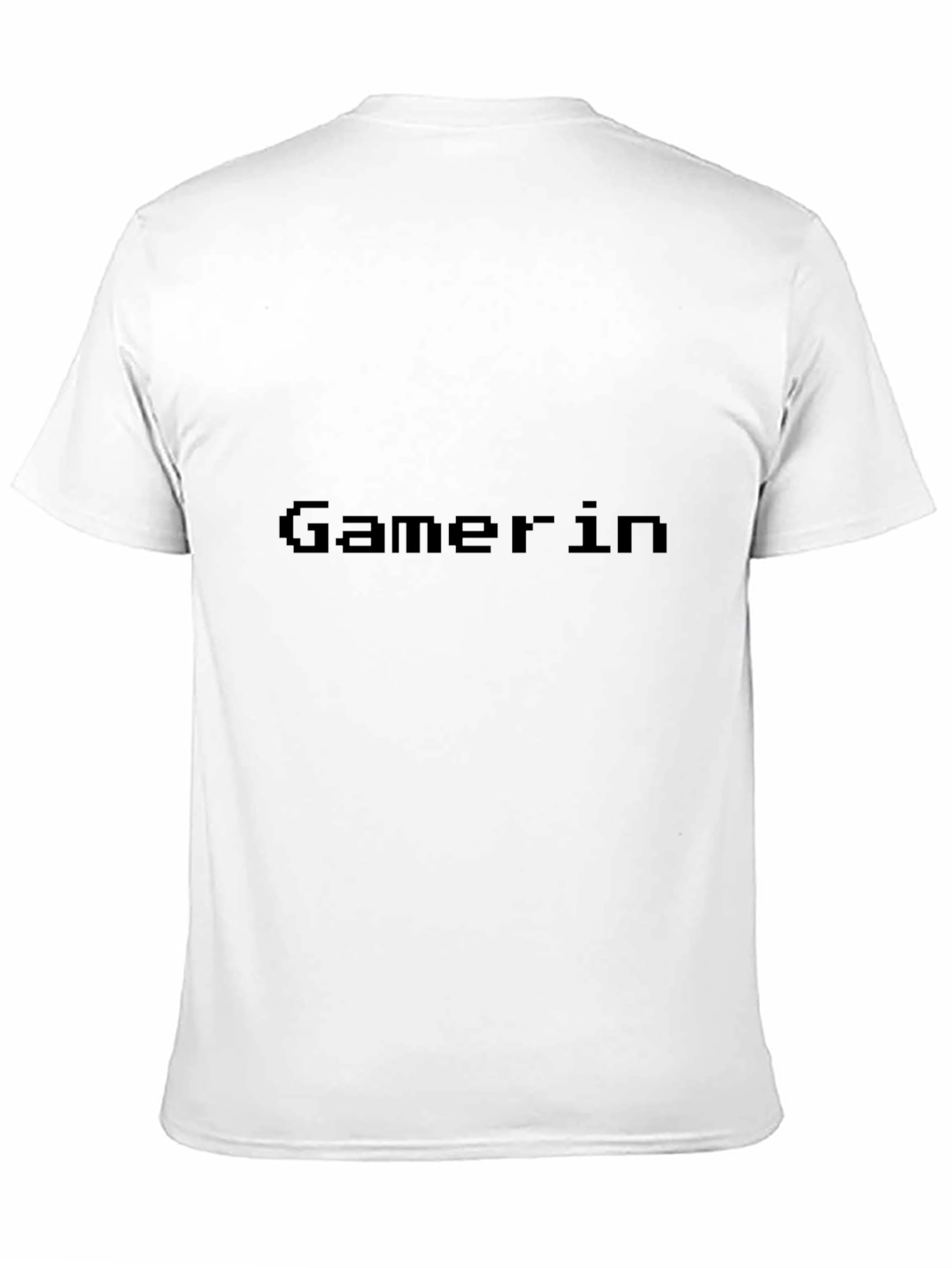 Gamerin T-Shirt - Black Pixel Text Tee