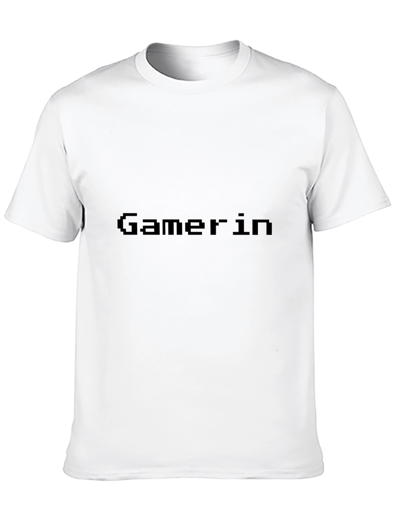 Gamerin T-Shirt - Black Pixel Text Tee