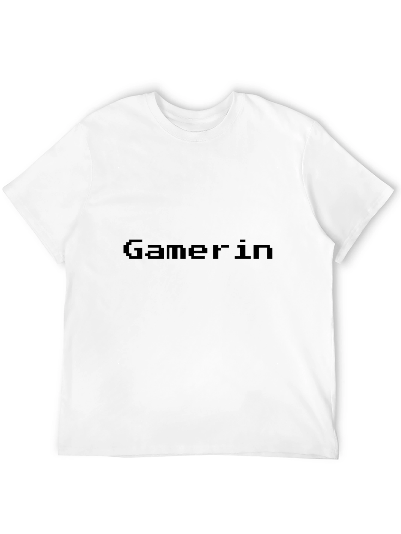 Gamerin T-Shirt - Black Pixel Text Tee