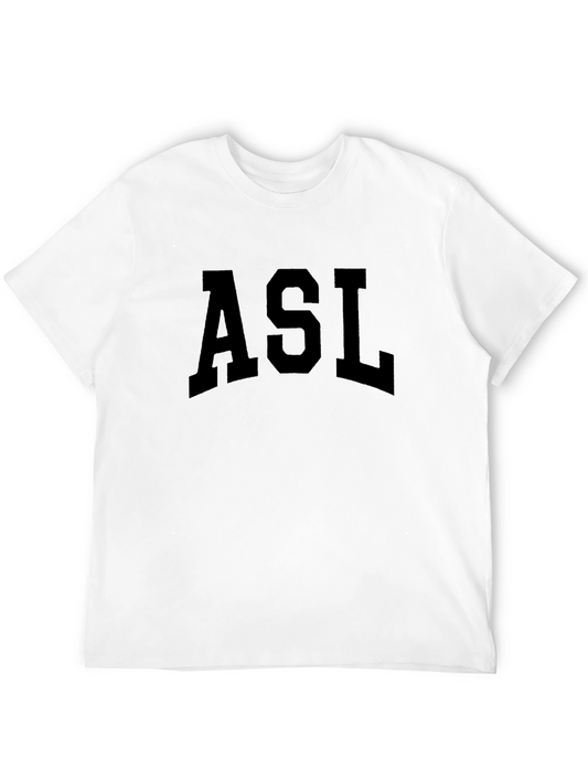 ASL Bold Text T-Shirt - Black