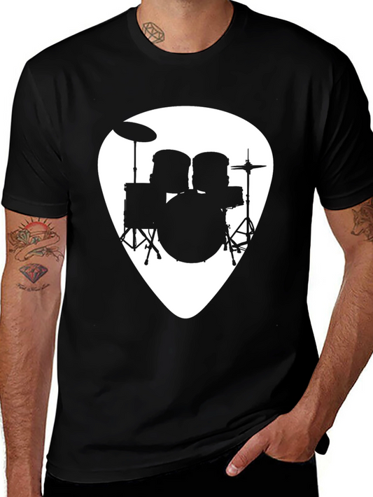 Drum Kit Graphic Tee - Music Lover Shirt