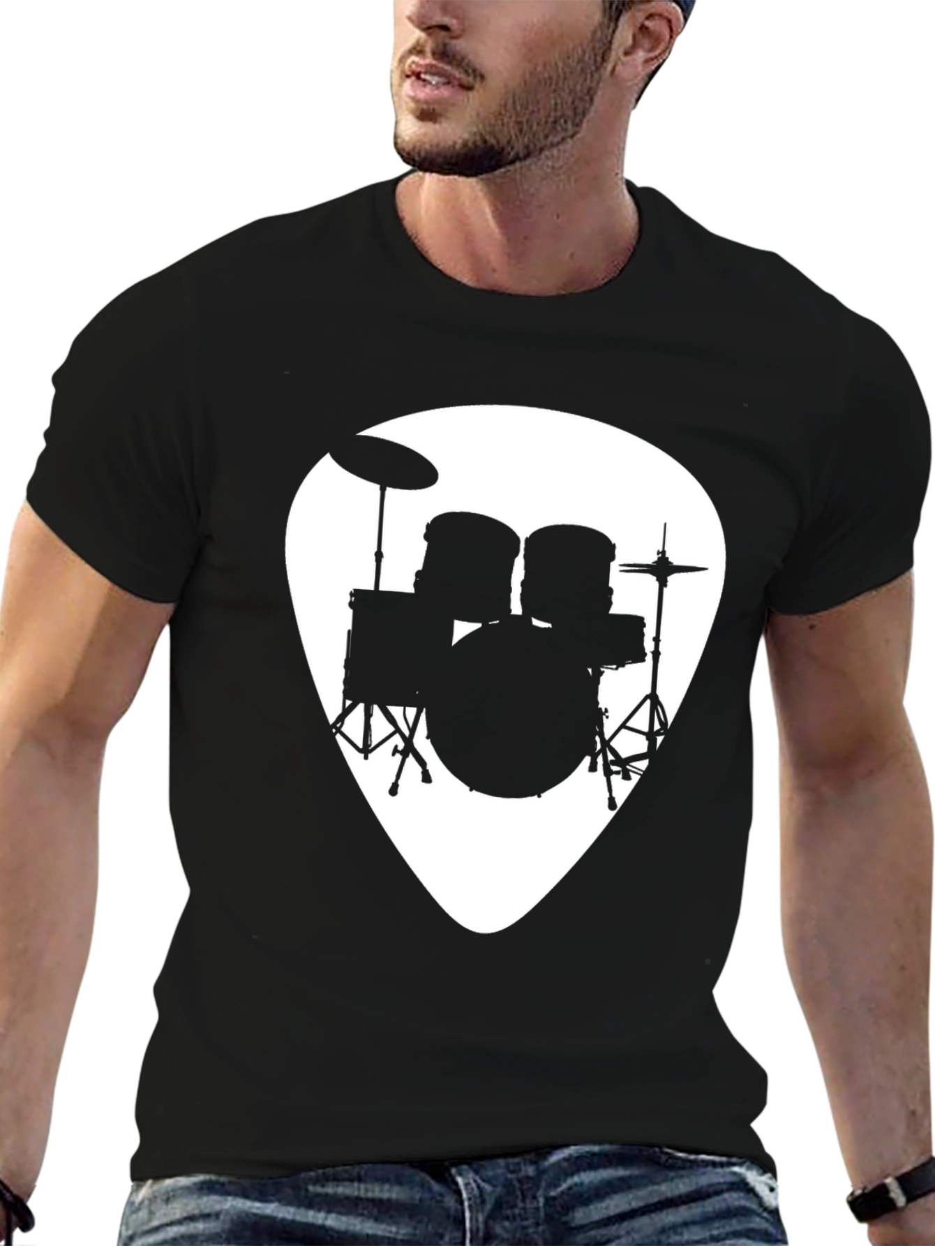 Drum Kit Graphic Tee - Music Lover Shirt