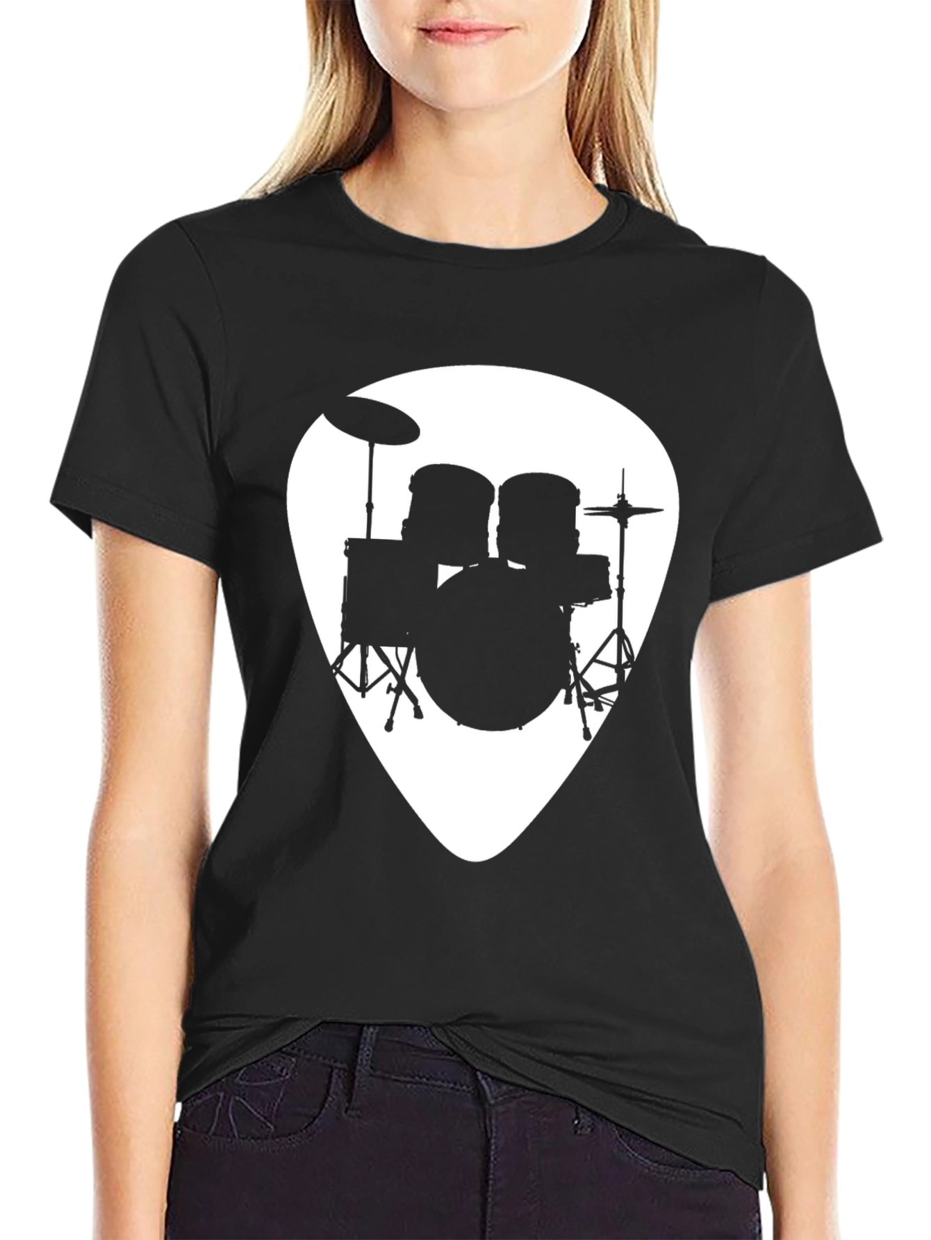 Drum Kit Graphic Tee - Music Lover Shirt