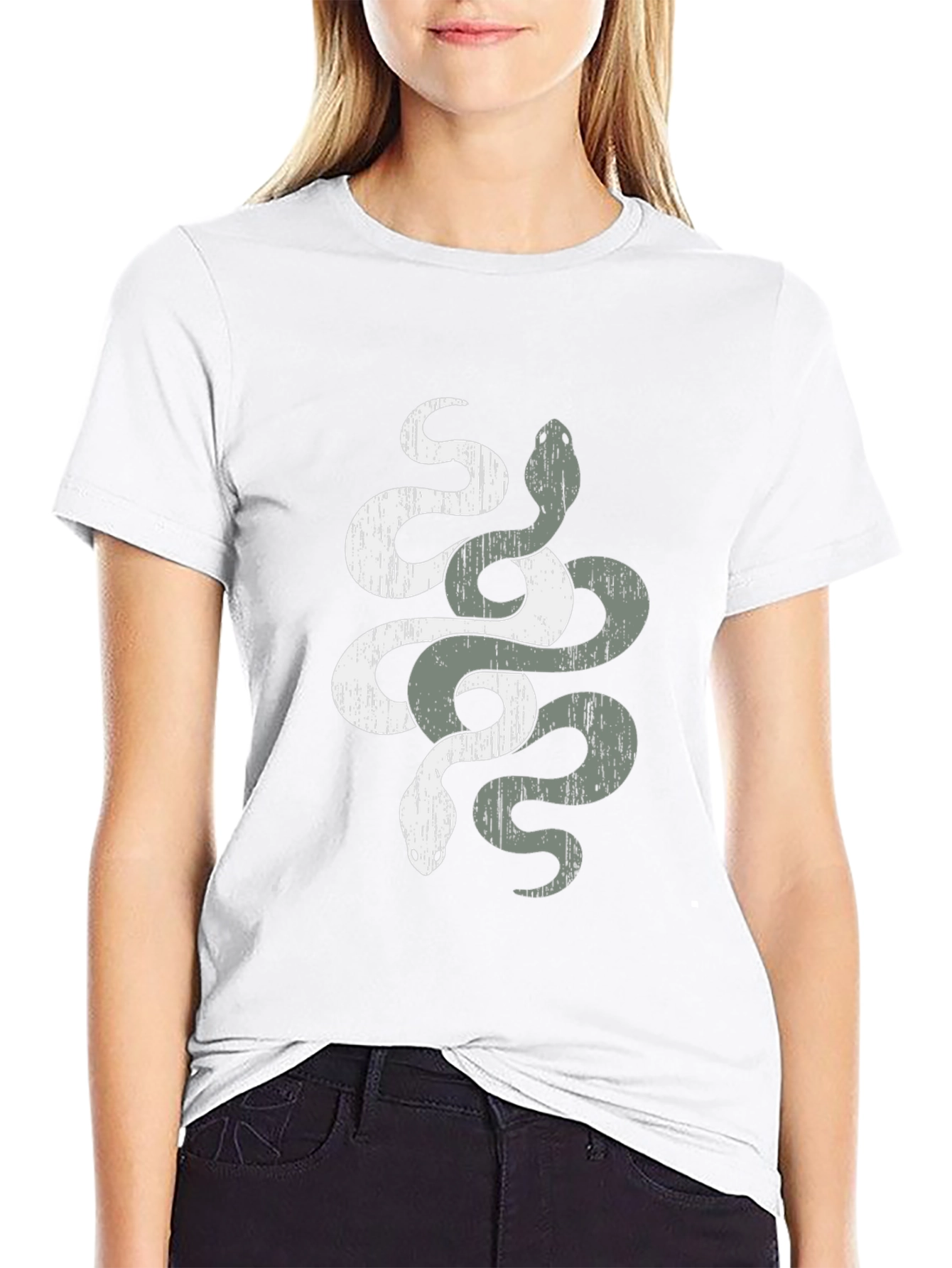 Intertwined Snake Graphic T-Shirt